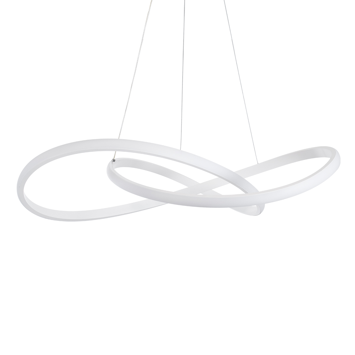GLOBOSTAR® DEXTER 60914 Μοντέρνο Κρεμαστό Φωτιστικό Οροφής LED 90W 10080lm 300° AC 220-240V IP20 Ρυθμιζόμενο Λευκό CCT με Χειριστήριο από 2700K έως 6000K Dimmable - Lumileds SMD Chip - Λευκό Ματ - Μ73 x Π73 x Υ16cm - 3 Χρόνια Εγγύηση - Image 4
