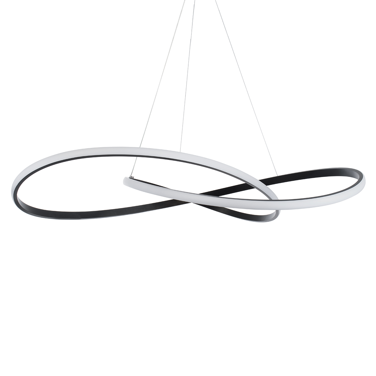 GLOBOSTAR® DEXTER 60917 Μοντέρνο Κρεμαστό Φωτιστικό Οροφής LED 120W 13440lm 300° AC 220-240V IP20 Ρυθμιζόμενο Λευκό CCT με Χειριστήριο από 2700K έως 6000K Dimmable - Lumileds SMD Chip - Μαύρο Ματ - Μ103 x Π103 x Υ22cm - 3 Χρόνια Εγγύηση - Image 4