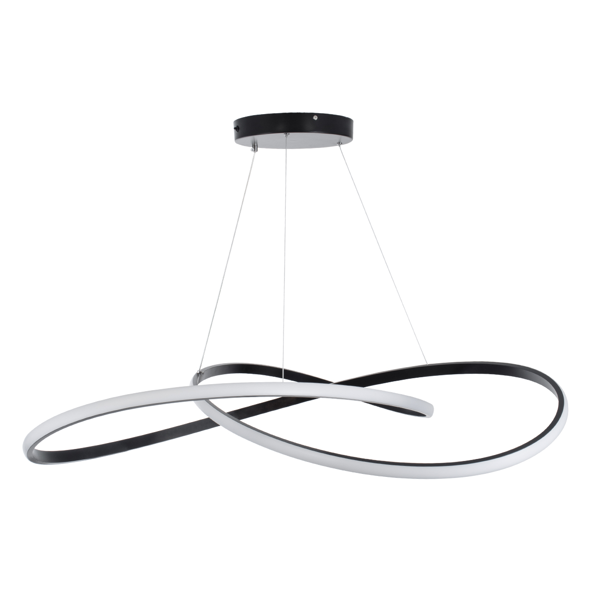 GLOBOSTAR® DEXTER 60917 Μοντέρνο Κρεμαστό Φωτιστικό Οροφής LED 120W 13440lm 300° AC 220-240V IP20 Ρυθμιζόμενο Λευκό CCT με Χειριστήριο από 2700K έως 6000K Dimmable - Lumileds SMD Chip - Μαύρο Ματ - Μ103 x Π103 x Υ22cm - 3 Χρόνια Εγγύηση - Image 5