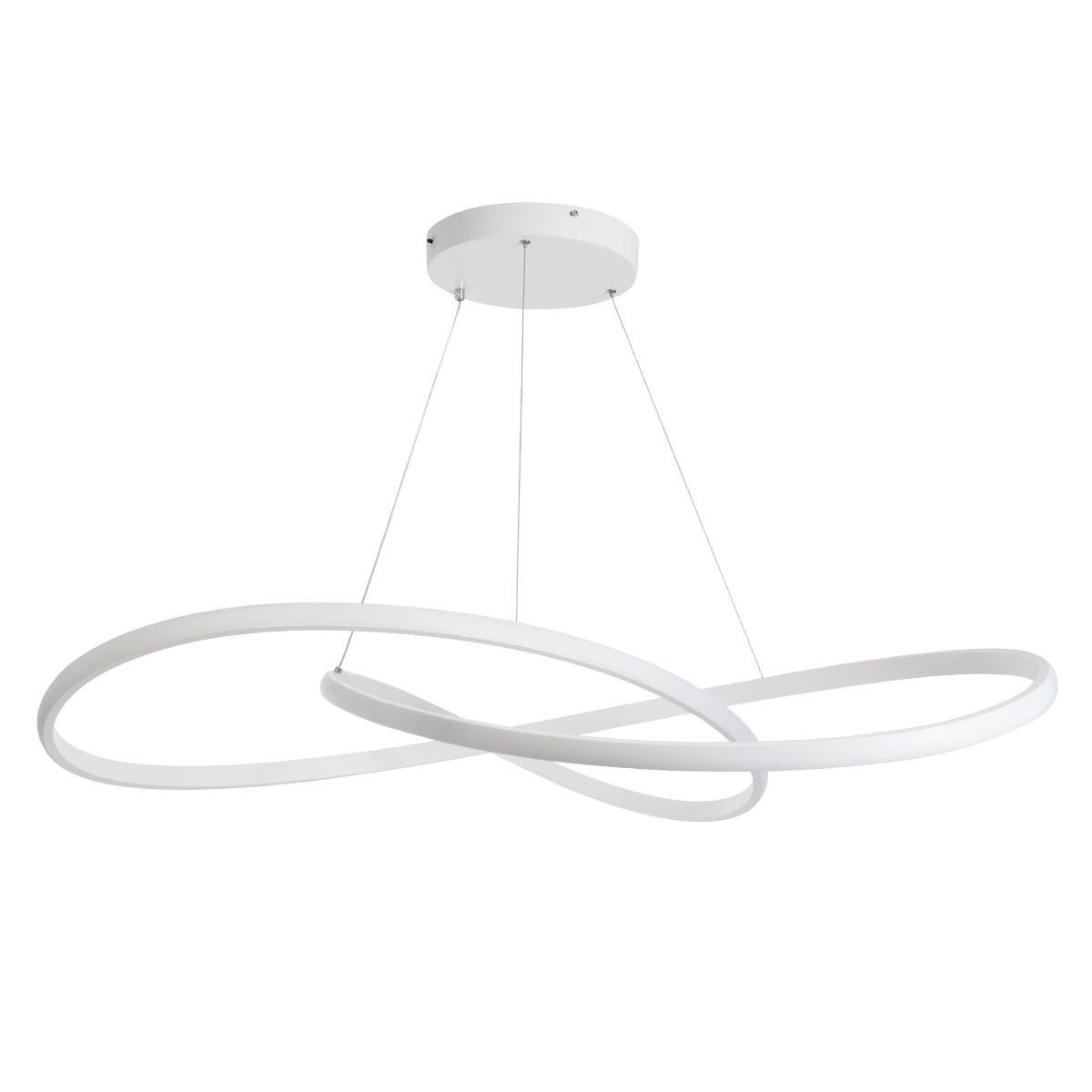 GLOBOSTAR® DEXTER 60918 Μοντέρνο Κρεμαστό Φωτιστικό Οροφής LED 120W 13440lm 300° AC 220-240V IP20 Ρυθμιζόμενο Λευκό CCT με Χειριστήριο από 2700K έως 6000K Dimmable - Lumileds SMD Chip - Λευκό Ματ - Μ103 x Π103 x Υ22cm - 3 Χρόνια Εγγύηση - Image 3