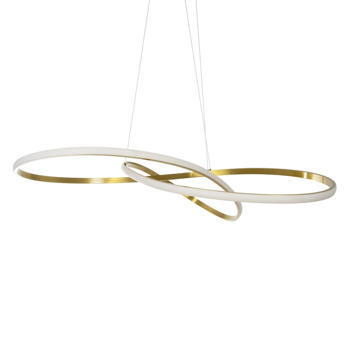 GLOBOSTAR® DEXTER 60920 Μοντέρνο Κρεμαστό Φωτιστικό Οροφής LED 120W 13440lm 300° AC 220-240V IP20 Ρυθμιζόμενο Λευκό CCT με Χειριστήριο από 2700K έως 6000K Dimmable - Lumileds SMD Chip - Χρυσό Βούρτσας - Μ103 x Π103 x Υ30cm - 3 Χρόνια Εγγύηση - Image 3