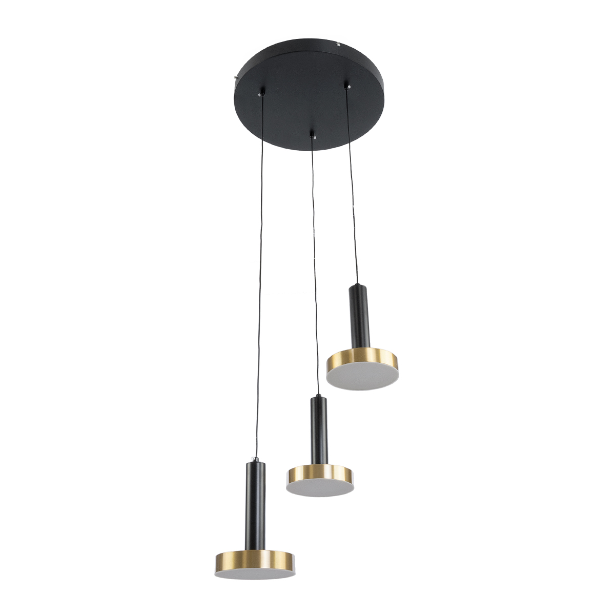 GLOBOSTAR® ZANE 60934 Μοντέρνο Κρεμαστό Φωτιστικό Οροφής LED 54W 6048lm 120° AC 220-240V IP20 Ρυθμιζόμενο Λευκό CCT με Χειριστήριο από 2700K έως 6000K Dimmable - Lumileds SMD Chip - Μαύρο Ματ & Χρυσό - Μ40 x Π40 x Υ20cm - 3 Χρόνια Εγγύηση - Image 5