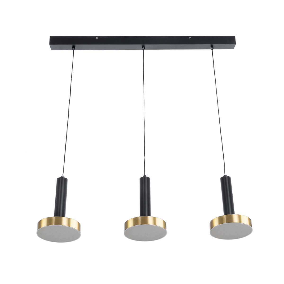 GLOBOSTAR® ZANE 60936 Μοντέρνο Κρεμαστό Φωτιστικό Οροφής LED 54W 6048lm 120° AC 220-240V IP20 Ρυθμιζόμενο Λευκό CCT με Χειριστήριο από 2700K έως 6000K Dimmable - Lumileds SMD Chip - Μαύρο Ματ & Χρυσό - Μ80 x Π15 x Υ20cm - 3 Χρόνια Εγγύηση - Image 5