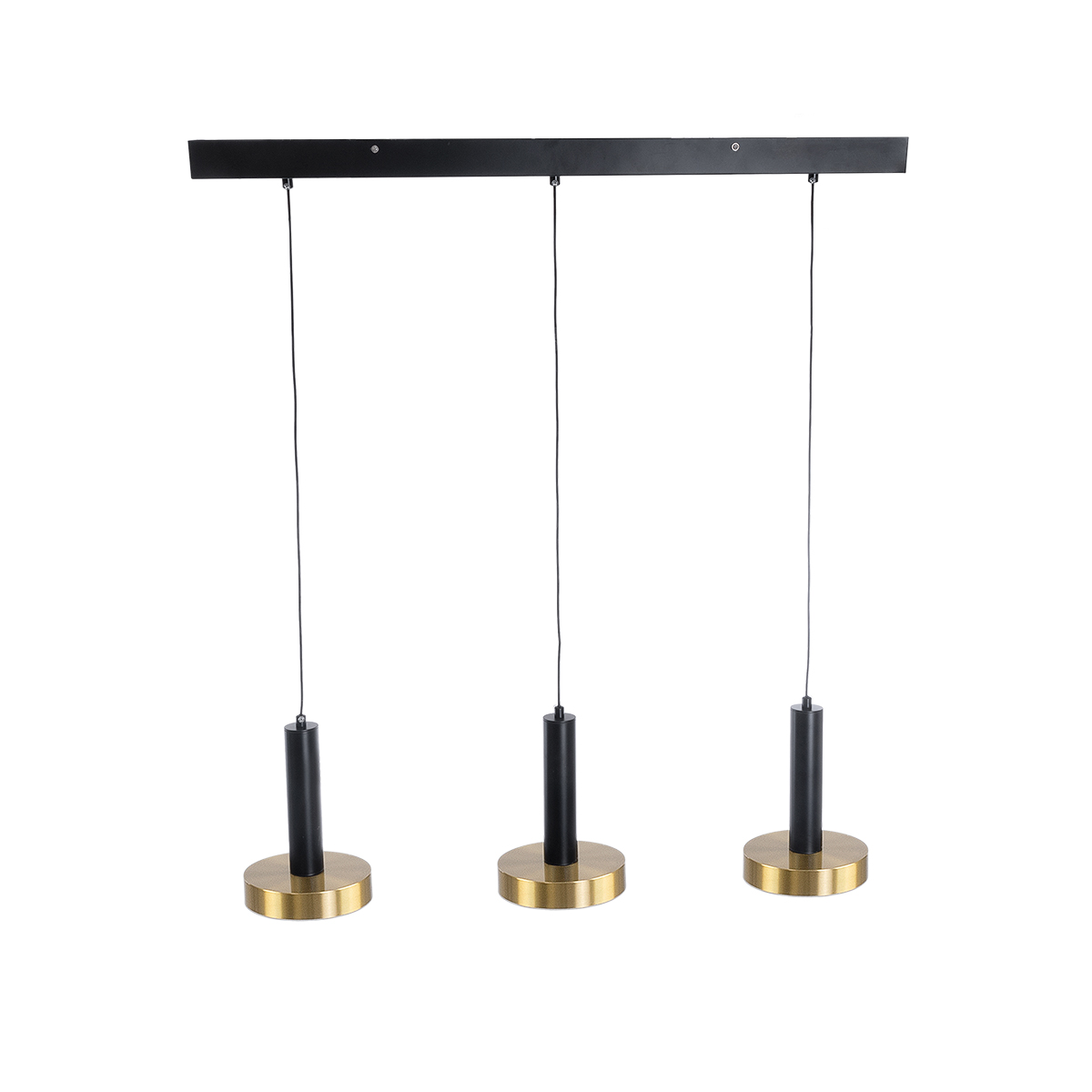 GLOBOSTAR® ZANE 60936 Μοντέρνο Κρεμαστό Φωτιστικό Οροφής LED 54W 6048lm 120° AC 220-240V IP20 Ρυθμιζόμενο Λευκό CCT με Χειριστήριο από 2700K έως 6000K Dimmable - Lumileds SMD Chip - Μαύρο Ματ & Χρυσό - Μ80 x Π15 x Υ20cm - 3 Χρόνια Εγγύηση - Image 6