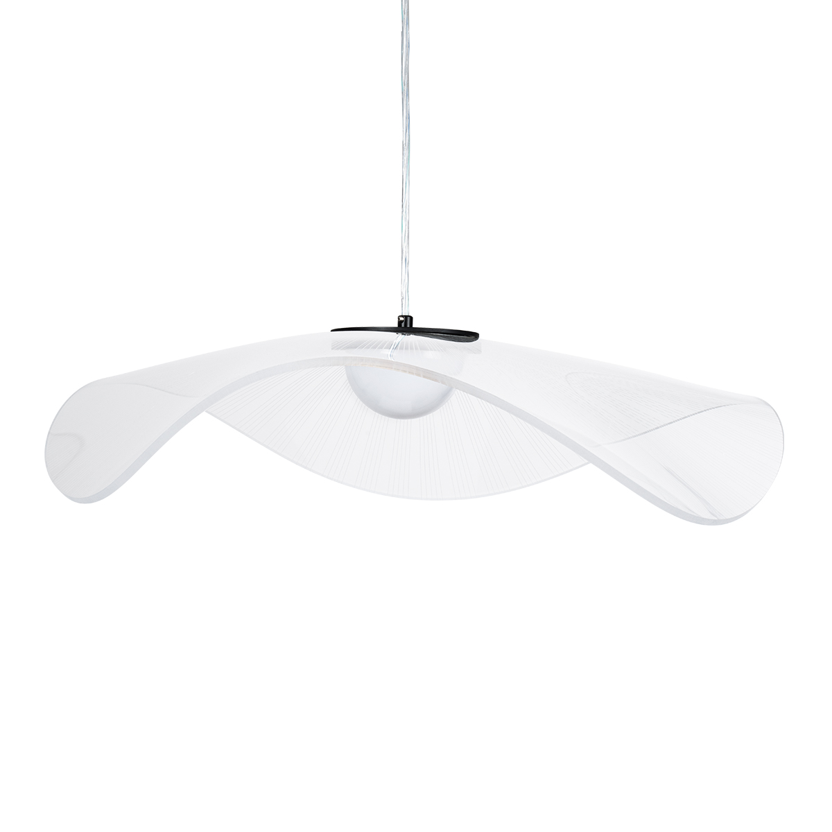 GLOBOSTAR® ACRYLICA 60975 Μοντέρνο Κρεμαστό Φωτιστικό Οροφής LED 20W 2240lm 360° AC 220-240V IP20 Ρυθμιζόμενο Λευκό CCT με On/Off 2700K/4500K/6000K - Lumileds SMD Chip - Διάφανο & Μαύρο Ματ - Μ60 x Π60 x Υ15cm - 3 Χρόνια Εγγύηση - Image 8