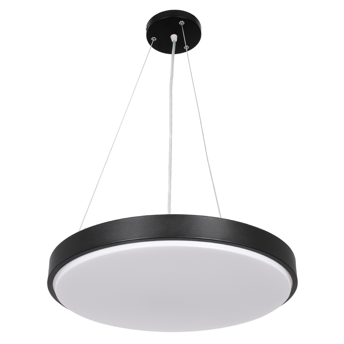GLOBOSTAR® CASPER 61019 Μοντέρνο Κρεμαστό Φωτιστικό Οροφής LED 76W 8372lm 120° AC 220-240V IP20 Ρυθμιζόμενο Λευκό CCT με Χειριστήριο από 2700K έως 6000K Dimmable - Lumileds SMD Chip - Μαυρό Ματ - Μ45 x Π45 x Υ5.5cm - 3 Χρόνια Εγγύηση - Image 3