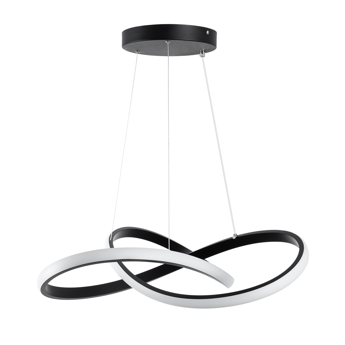 GLOBOSTAR® DEXTER 61049 Μοντέρνο Κρεμαστό Φωτιστικό Οροφής LED 72W 7200lm 300° AC 220-240V IP20 Ρυθμιζόμενο Λευκό CCT με Χειριστήριο από 2700K έως 6000K Dimmable - Lumileds SMD Chip - Μαύρο Ματ - Μ56 x Π56 x Υ14cm - 3 Χρόνια Εγγύηση - Image 4
