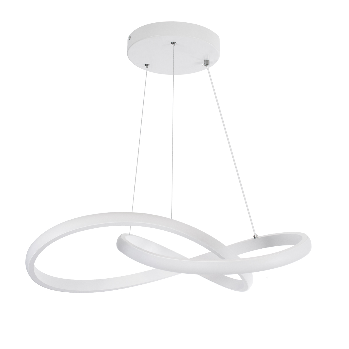 GLOBOSTAR® DEXTER 61050 Μοντέρνο Κρεμαστό Φωτιστικό Οροφής LED 72W 8064lm 300° AC 220-240V IP20 Ρυθμιζόμενο Λευκό CCT με Χειριστήριο από 2700K έως 6000K Dimmable - Lumileds SMD Chip - Λευκό Ματ - Μ56 x Π56 x Υ14cm - 3 Χρόνια Εγγύηση - Image 3