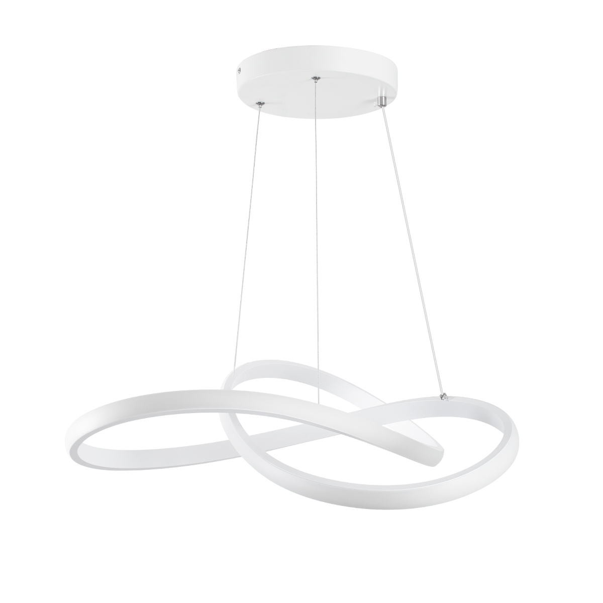 GLOBOSTAR® DEXTER 61050 Μοντέρνο Κρεμαστό Φωτιστικό Οροφής LED 72W 8064lm 300° AC 220-240V IP20 Ρυθμιζόμενο Λευκό CCT με Χειριστήριο από 2700K έως 6000K Dimmable - Lumileds SMD Chip - Λευκό Ματ - Μ56 x Π56 x Υ14cm - 3 Χρόνια Εγγύηση - Image 5