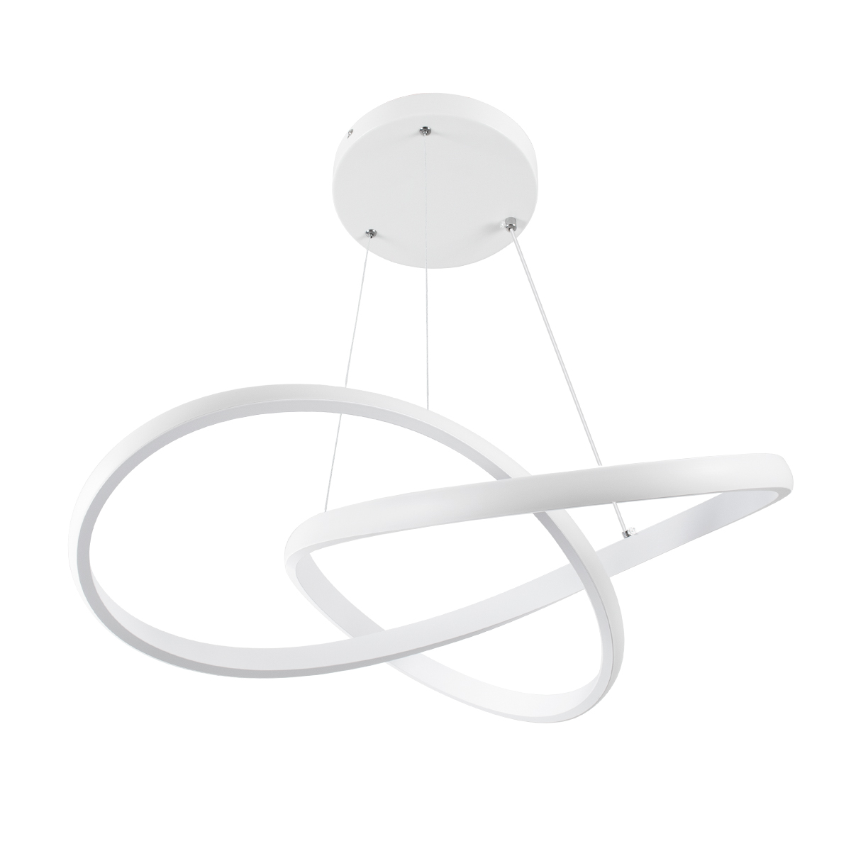 GLOBOSTAR® DEXTER 61050 Μοντέρνο Κρεμαστό Φωτιστικό Οροφής LED 72W 8064lm 300° AC 220-240V IP20 Ρυθμιζόμενο Λευκό CCT με Χειριστήριο από 2700K έως 6000K Dimmable - Lumileds SMD Chip - Λευκό Ματ - Μ56 x Π56 x Υ14cm - 3 Χρόνια Εγγύηση - Image 6