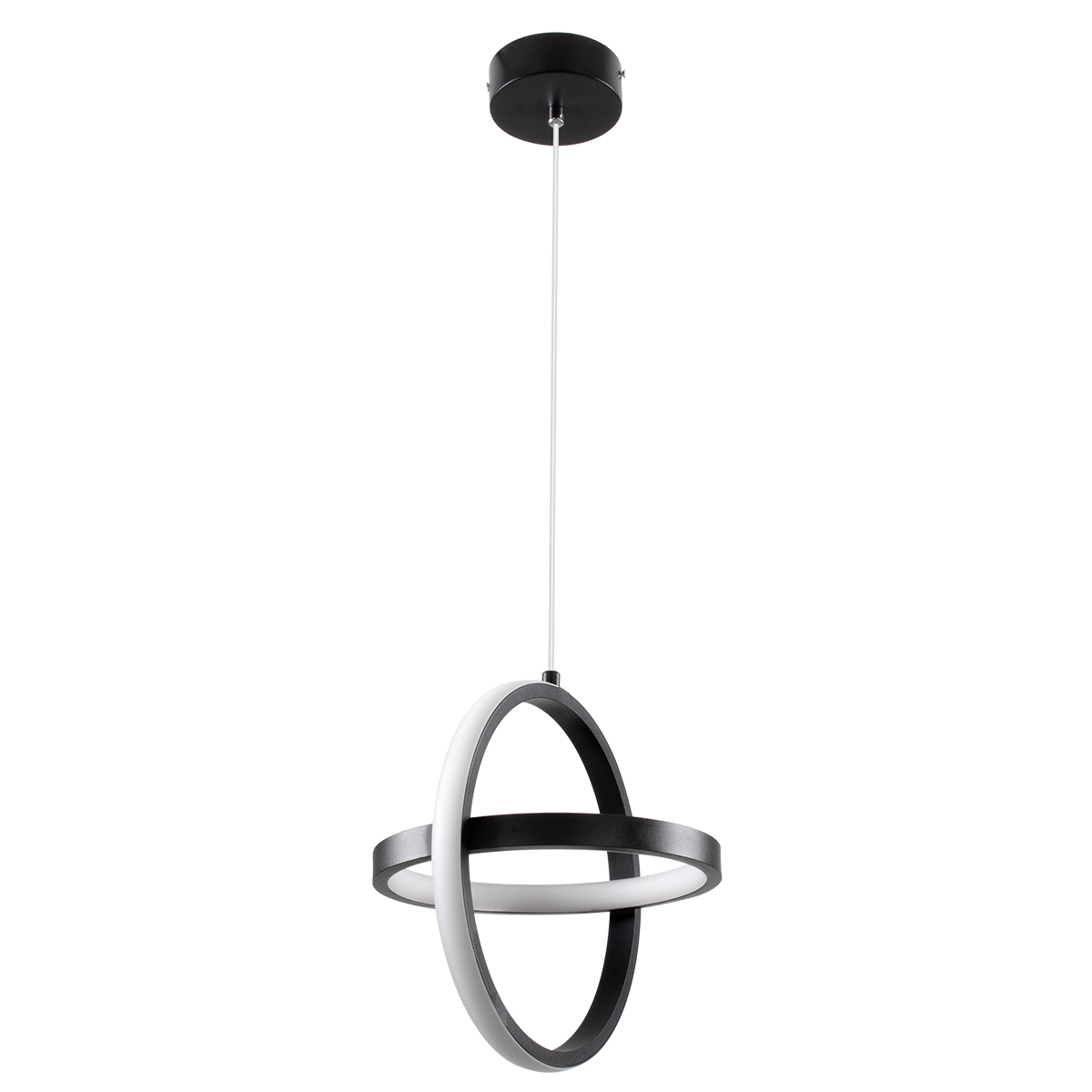 GLOBOSTAR® ALICE 61055 Μοντέρνο Κρεμαστό Φωτιστικό Οροφής LED 20W 2400lm 300° AC 220-240V IP20 Ρυθμιζόμενο Λευκό CCT με On/Off 2700K/4500K/6000K - Lumileds SMD Chip - Μαύρο Ματ - Μ25 x Π22 x Υ25cm - 3 Χρόνια Εγγύηση - Image 4