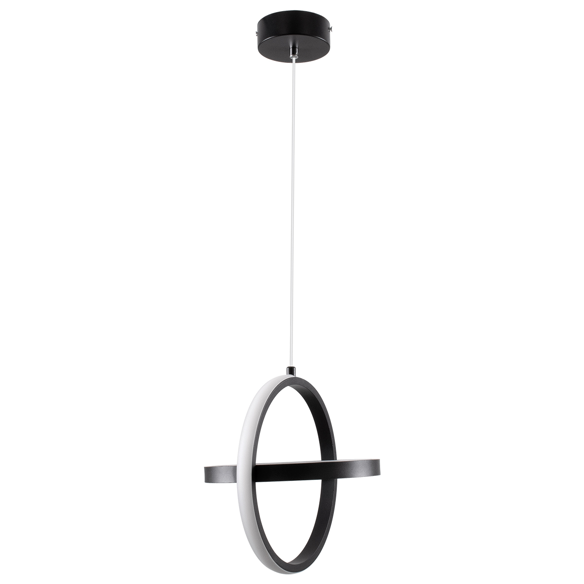 GLOBOSTAR® ALICE 61055 Μοντέρνο Κρεμαστό Φωτιστικό Οροφής LED 20W 2400lm 300° AC 220-240V IP20 Ρυθμιζόμενο Λευκό CCT με On/Off 2700K/4500K/6000K - Lumileds SMD Chip - Μαύρο Ματ - Μ25 x Π22 x Υ25cm - 3 Χρόνια Εγγύηση - Image 5