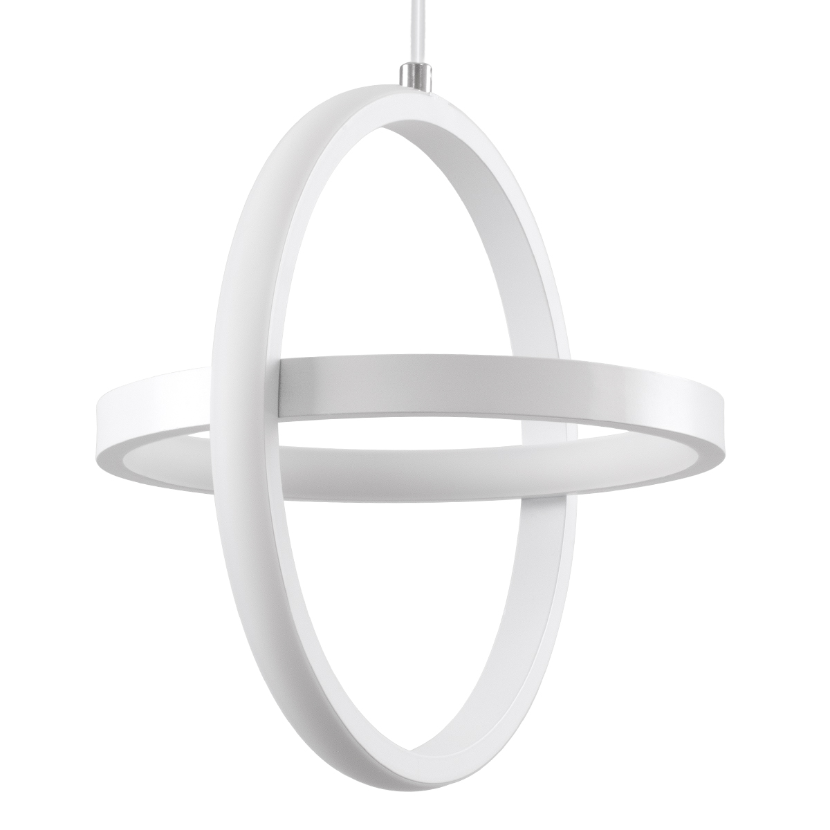 GLOBOSTAR® ALICE 61056 Μοντέρνο Κρεμαστό Φωτιστικό Οροφής LED 20W 2400lm 300° AC 220-240V IP20 Ρυθμιζόμενο Λευκό CCT με On/Off 2700K/4500K/6000K - Lumileds SMD Chip - Λευκό Ματ - Μ25 x Π22 x Υ25cm - 3 Χρόνια Εγγύηση - Image 3
