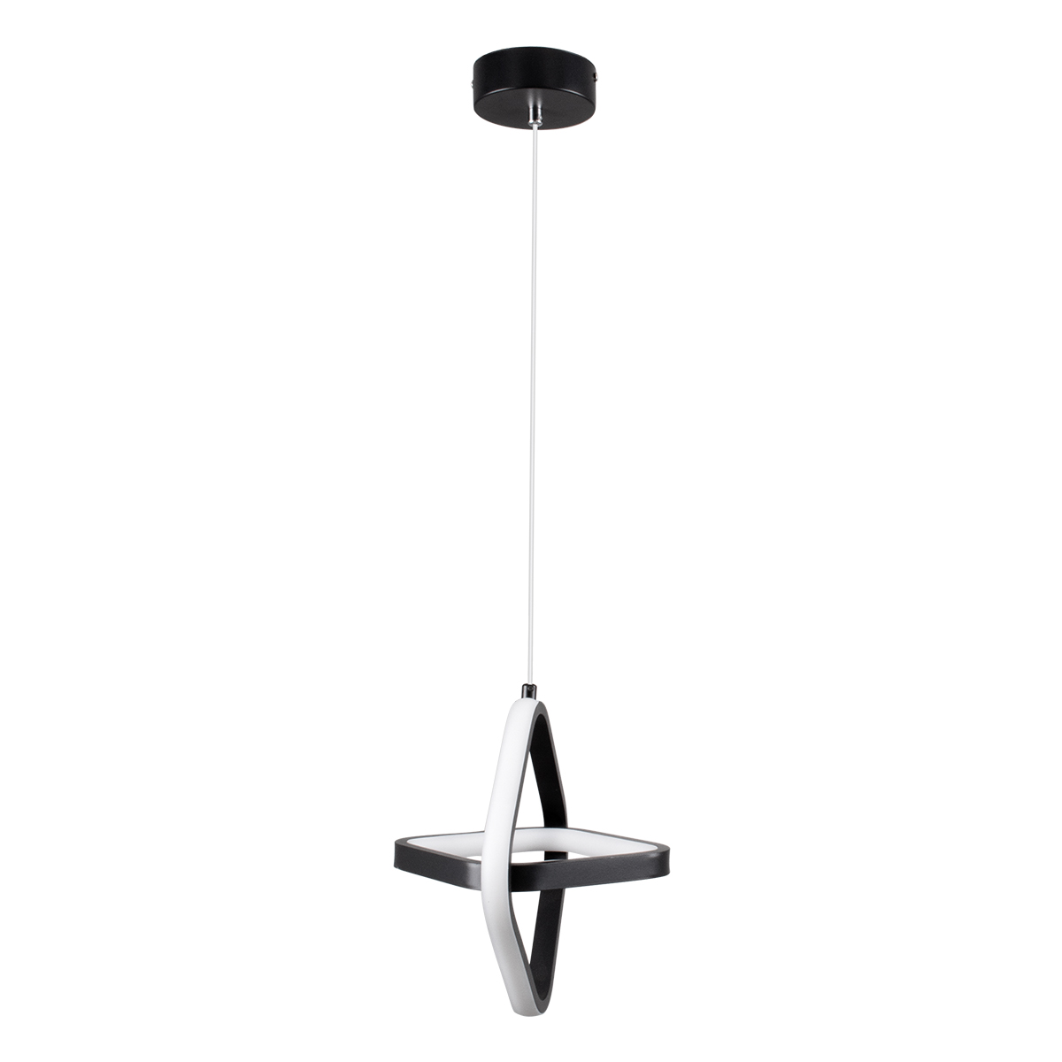 GLOBOSTAR® ROSE 61064 Μοντέρνο Κρεμαστό Φωτιστικό Οροφής LED 22W 2640lm 300° AC 220-240V IP20 Ρυθμιζόμενο Λευκό CCT με On/Off 2700K/4500K/6000K - Lumileds SMD Chip - Μαύρο Ματ - Μ24 x Π22 x Υ24cm - 3 Χρόνια Εγγύηση - Image 6