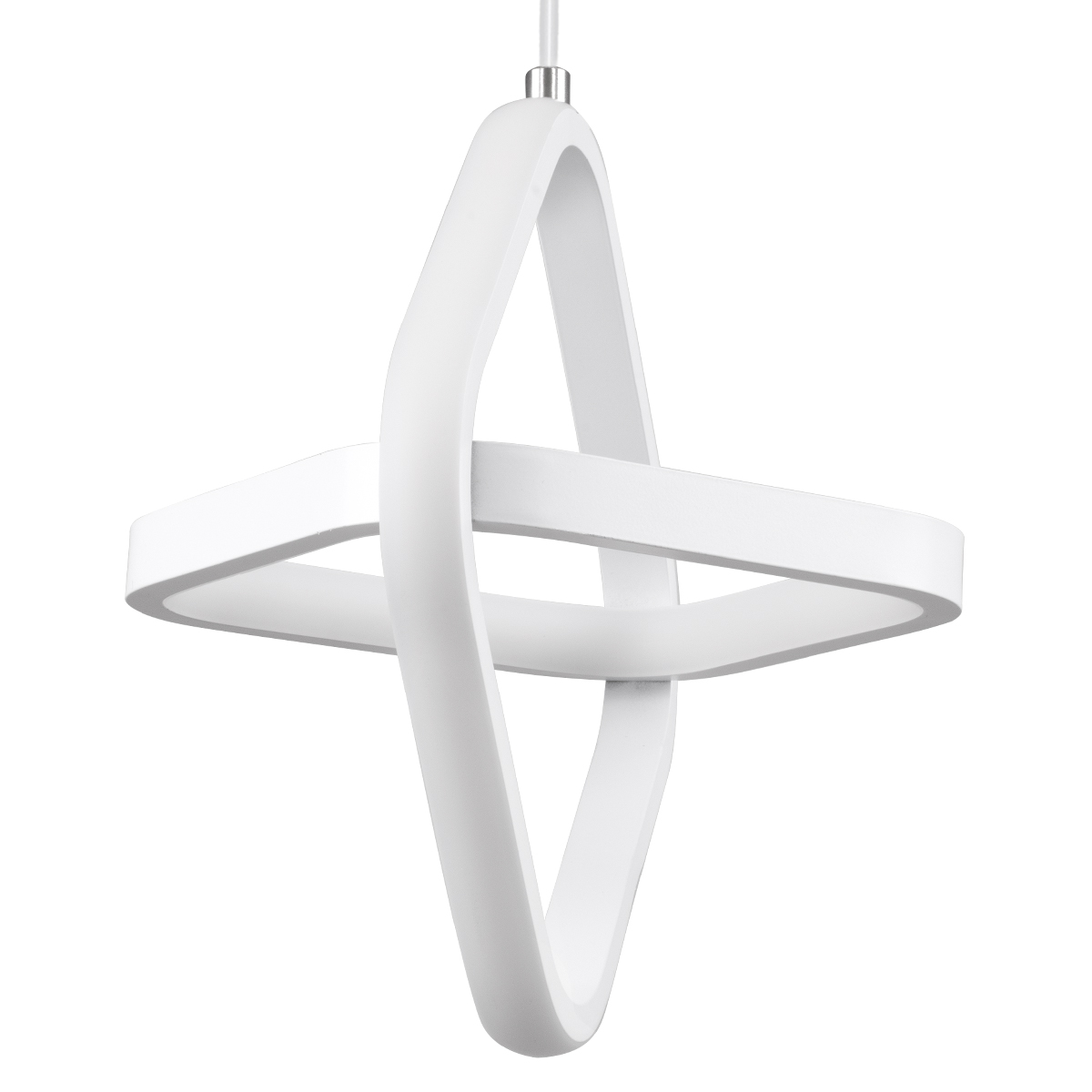 GLOBOSTAR® ROSE 61065 Μοντέρνο Κρεμαστό Φωτιστικό Οροφής LED 22W 2640lm 300° AC 220-240V IP20 Ρυθμιζόμενο Λευκό CCT με On/Off 2700K/4500K/6000K - Lumileds SMD Chip - Λευκό Ματ - Μ24 x Π22 x Υ24cm - 3 Χρόνια Εγγύηση - Image 3