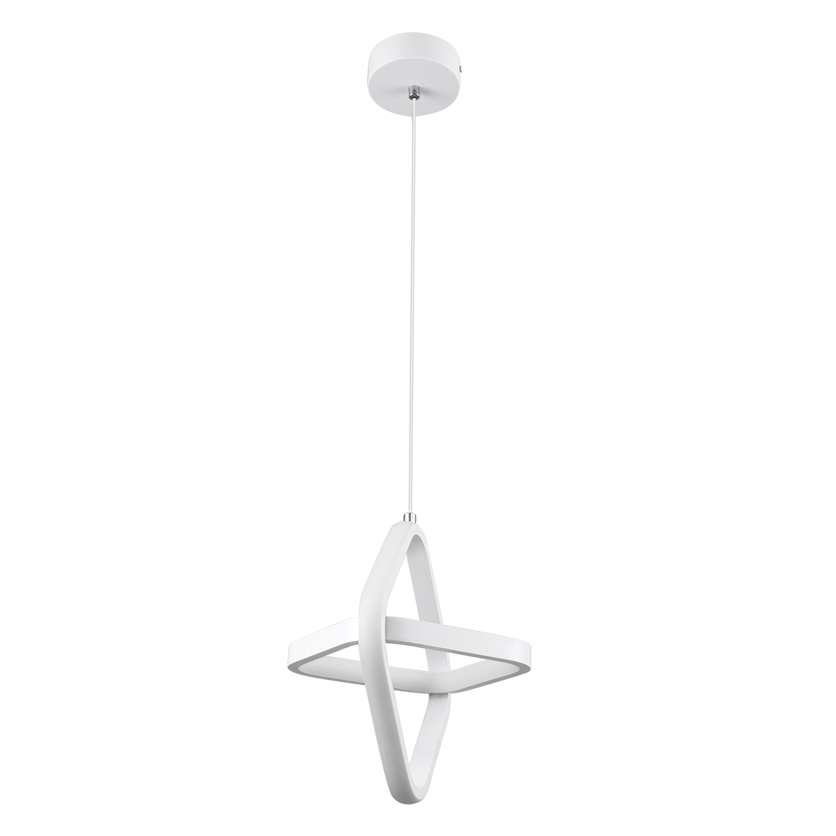 GLOBOSTAR® ROSE 61065 Μοντέρνο Κρεμαστό Φωτιστικό Οροφής LED 22W 2640lm 300° AC 220-240V IP20 Ρυθμιζόμενο Λευκό CCT με On/Off 2700K/4500K/6000K - Lumileds SMD Chip - Λευκό Ματ - Μ24 x Π22 x Υ24cm - 3 Χρόνια Εγγύηση - Image 4