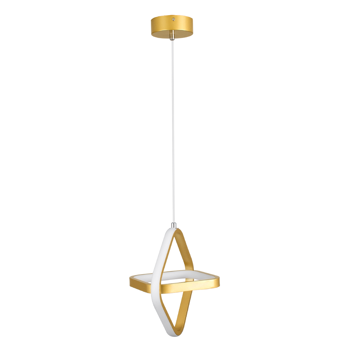 GLOBOSTAR® ROSE 61066 Μοντέρνο Κρεμαστό Φωτιστικό Οροφής LED 22W 2640lm 300° AC 220-240V IP20 Ρυθμιζόμενο Λευκό CCT με On/Off 2700K/4500K/6000K - Lumileds SMD Chip - Χρυσό Βούρτσας - Μ24 x Π22 x Υ24cm - 3 Χρόνια Εγγύηση - Image 6