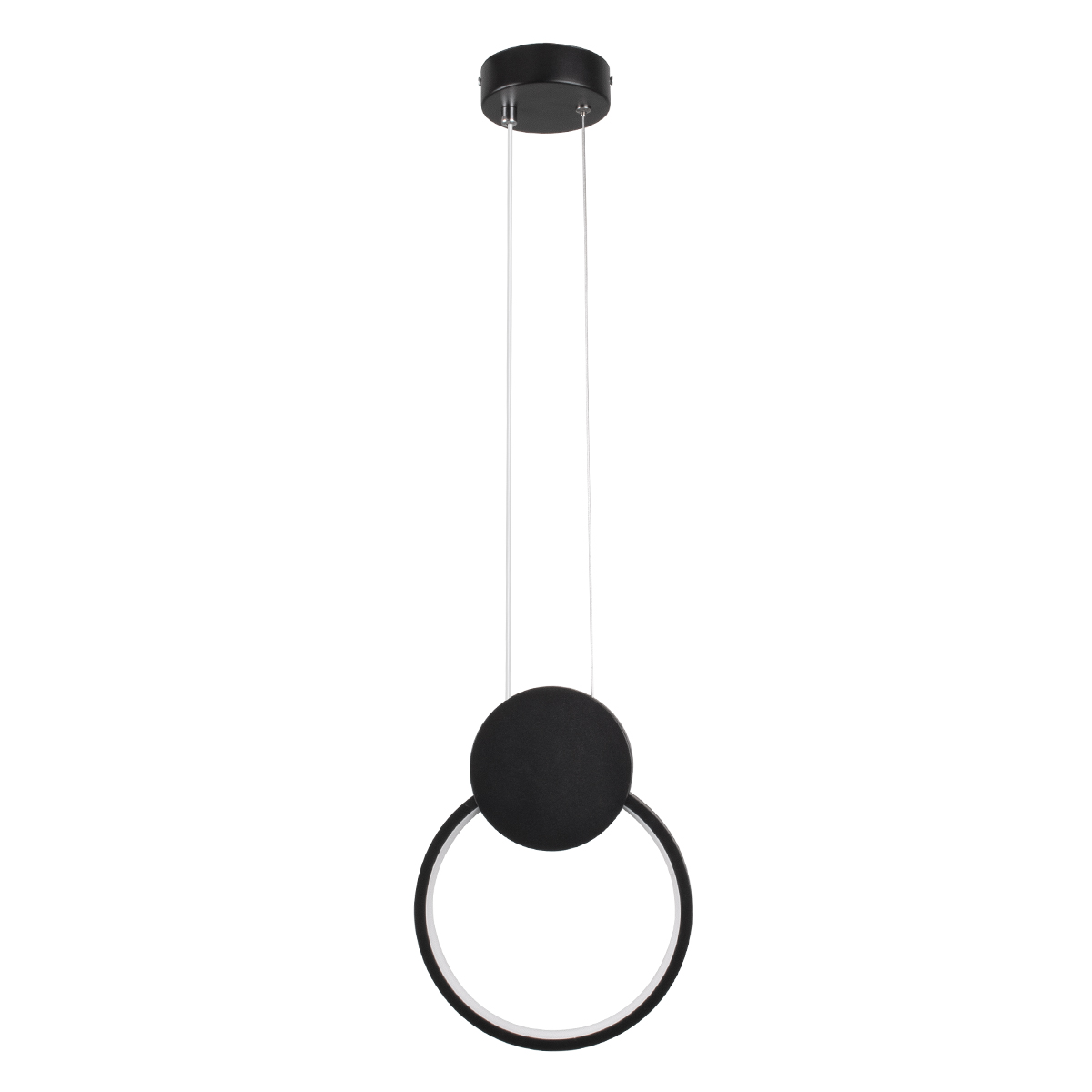 GLOBOSTAR® CYCLOS 61073 Μοντέρνο Κρεμαστό Φωτιστικό Οροφής LED 9W 1080lm 300° AC 220-240V IP20 Ρυθμιζόμενο Λευκό CCT με On/Off 2700K/4500K/6000K - Lumileds SMD Chip - Μαύρο Ματ - Μ21 x Π2.3 x Υ26.5cm - 3 Χρόνια Εγγύηση - Image 5