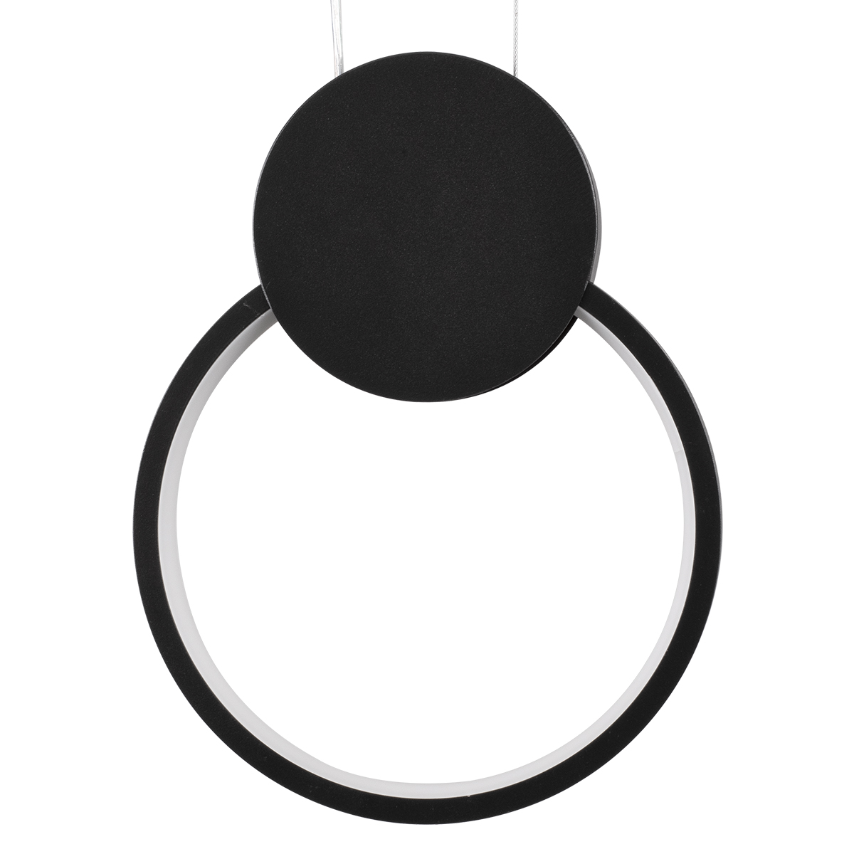 GLOBOSTAR® CYCLOS 61073 Μοντέρνο Κρεμαστό Φωτιστικό Οροφής LED 9W 1080lm 300° AC 220-240V IP20 Ρυθμιζόμενο Λευκό CCT με On/Off 2700K/4500K/6000K - Lumileds SMD Chip - Μαύρο Ματ - Μ21 x Π2.3 x Υ26.5cm - 3 Χρόνια Εγγύηση - Image 6