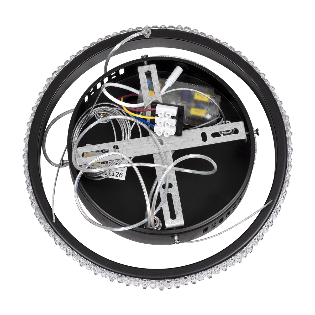 GLOBOSTAR® DIAMOND 61126 Μοντέρνο Κρεμαστό Φωτιστικό Οροφής LED 20W 2356lm 360° AC 220-240V IP20 Ρυθμιζόμενο Λευκό CCT με Χειριστήριο από 2700K έως 6000K Dimmable - Lumileds SMD Chip - Μαύρο Ματ - Μ25 x Π25 x Υ3cm - 3 Χρόνια Εγγύηση - Image 8