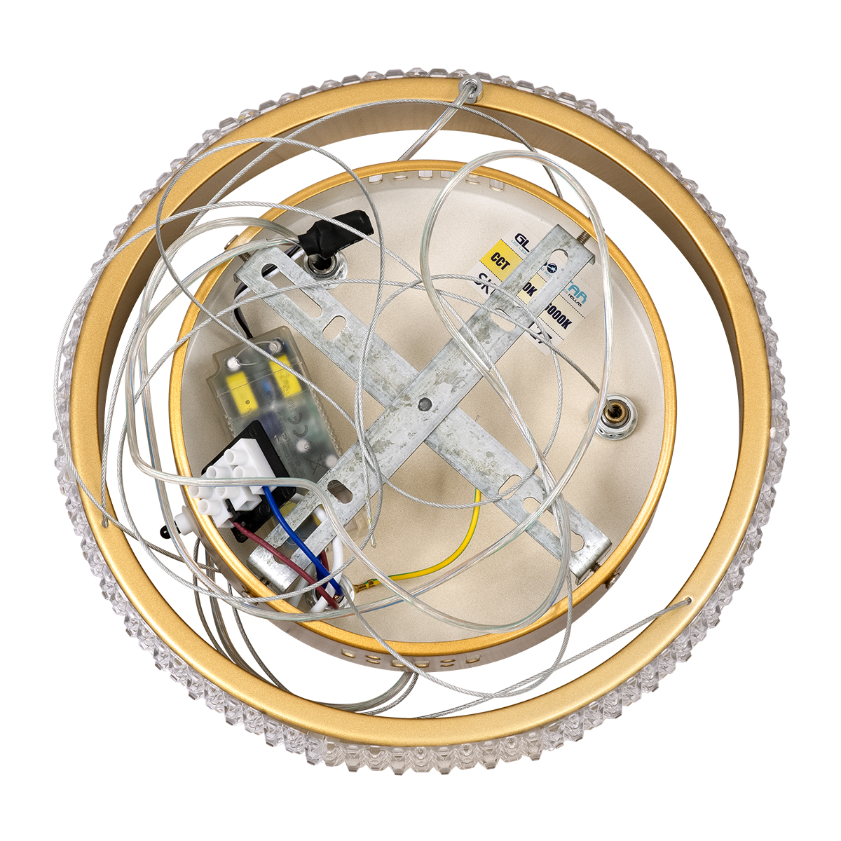 GLOBOSTAR® DIAMOND 61127 Μοντέρνο Κρεμαστό Φωτιστικό Οροφής LED 20W 2356lm 360° AC 220-240V IP20 Ρυθμιζόμενο Λευκό CCT με Χειριστήριο από 2700K έως 6000K Dimmable - Lumileds SMD Chip - Χρυσό Βούρτσας - Μ25 x Π25 x Υ3cm - 3 Χρόνια Εγγύηση - Image 8