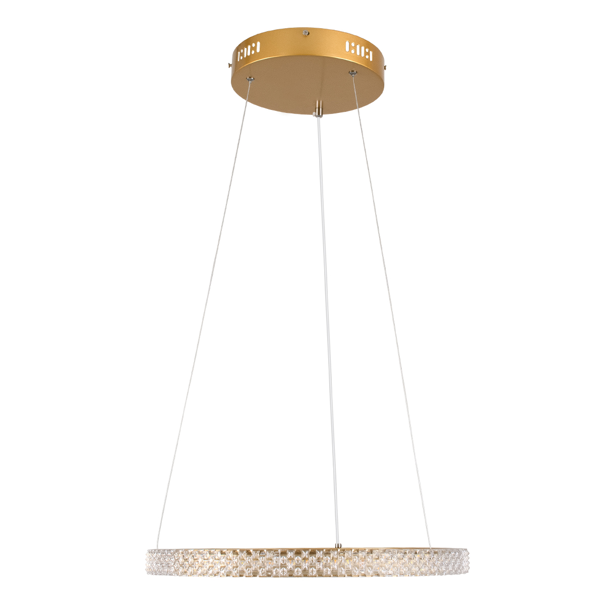 GLOBOSTAR® DIAMOND 61129 Μοντέρνο Κρεμαστό Φωτιστικό Οροφής LED 30W 3513lm 360° AC 220-240V IP20 Ρυθμιζόμενο Λευκό CCT με Χειριστήριο από 2700K έως 6000K Dimmable - Lumileds SMD Chip - Χρυσό Βούρτσας - Μ40 x Π40 x Υ3cm - 3 Χρόνια Εγγύηση - Image 4