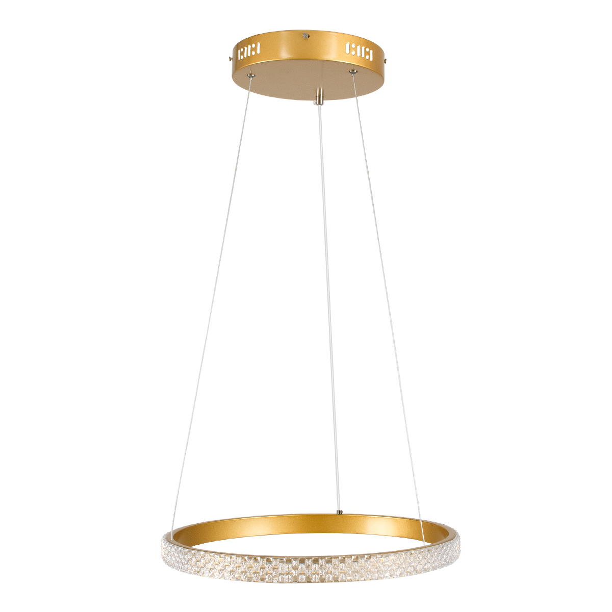 GLOBOSTAR® DIAMOND 61129 Μοντέρνο Κρεμαστό Φωτιστικό Οροφής LED 30W 3513lm 360° AC 220-240V IP20 Ρυθμιζόμενο Λευκό CCT με Χειριστήριο από 2700K έως 6000K Dimmable - Lumileds SMD Chip - Χρυσό Βούρτσας - Μ40 x Π40 x Υ3cm - 3 Χρόνια Εγγύηση - Image 5