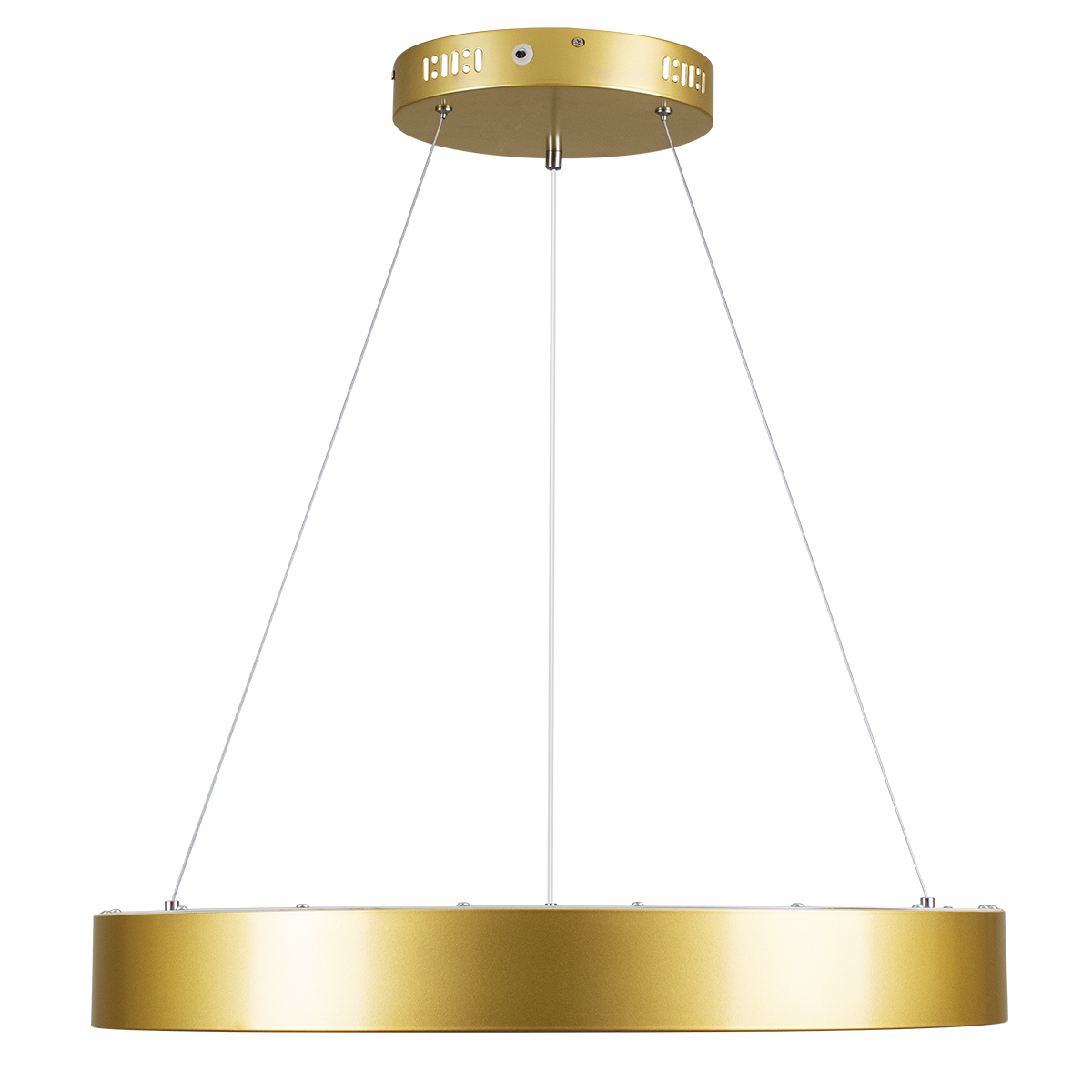 GLOBOSTAR® SALEM 61247 Μοντέρνο Κρεμαστό Φωτιστικό Οροφής LED 105W 12075lm 120° AC 220-240V IP20 Ρυθμιζόμενο Λευκό CCT με Χειριστήριο από 2700K έως 6000K Dimmable - Lumileds SMD Chip - Χρυσό - Μ60 x Π60 x Υ6cm - 3 Χρόνια Εγγύηση - Image 4