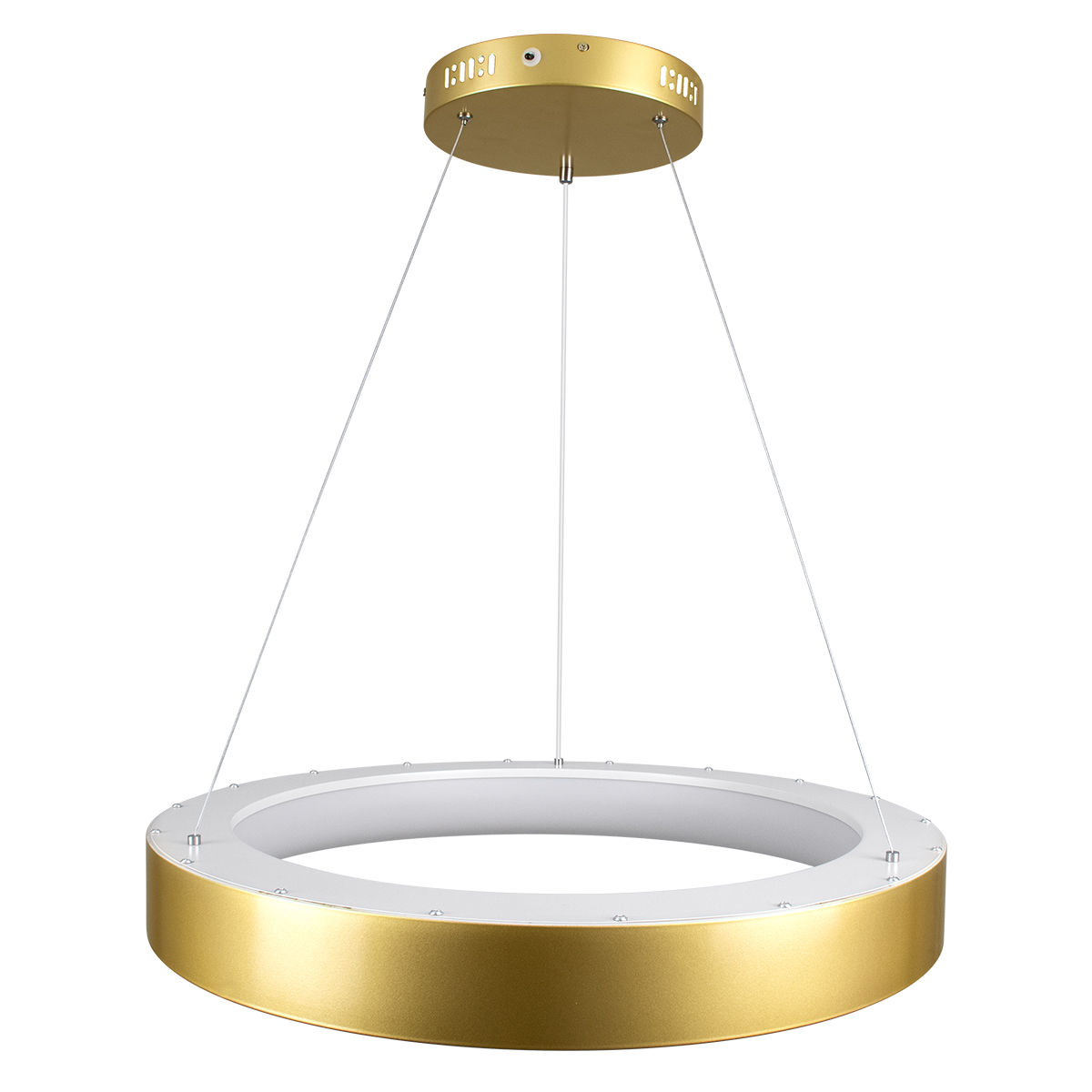 GLOBOSTAR® SALEM 61247 Μοντέρνο Κρεμαστό Φωτιστικό Οροφής LED 105W 12075lm 120° AC 220-240V IP20 Ρυθμιζόμενο Λευκό CCT με Χειριστήριο από 2700K έως 6000K Dimmable - Lumileds SMD Chip - Χρυσό - Μ60 x Π60 x Υ6cm - 3 Χρόνια Εγγύηση - Image 5