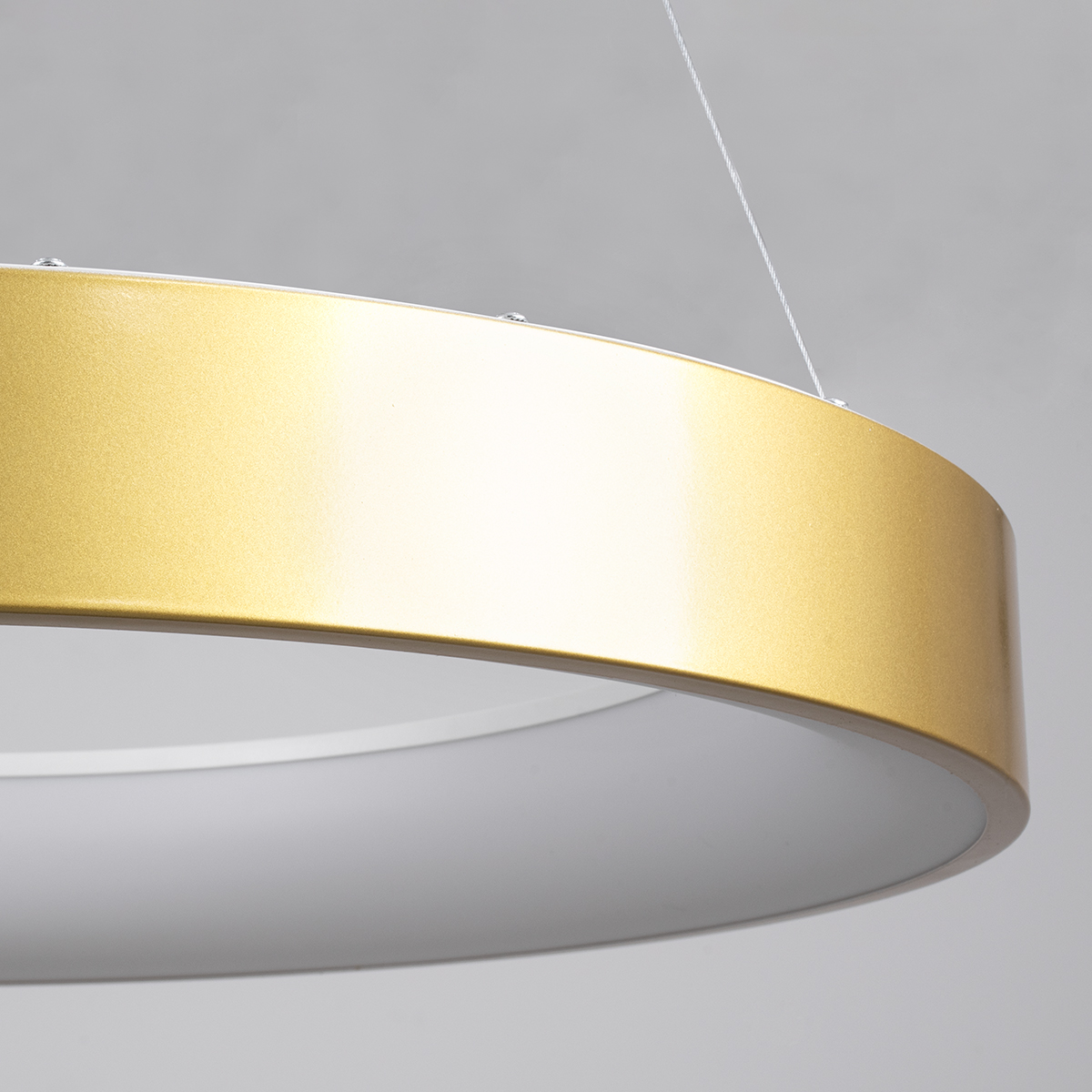 GLOBOSTAR® SALEM 61247 Μοντέρνο Κρεμαστό Φωτιστικό Οροφής LED 105W 12075lm 120° AC 220-240V IP20 Ρυθμιζόμενο Λευκό CCT με Χειριστήριο από 2700K έως 6000K Dimmable - Lumileds SMD Chip - Χρυσό - Μ60 x Π60 x Υ6cm - 3 Χρόνια Εγγύηση - Image 6
