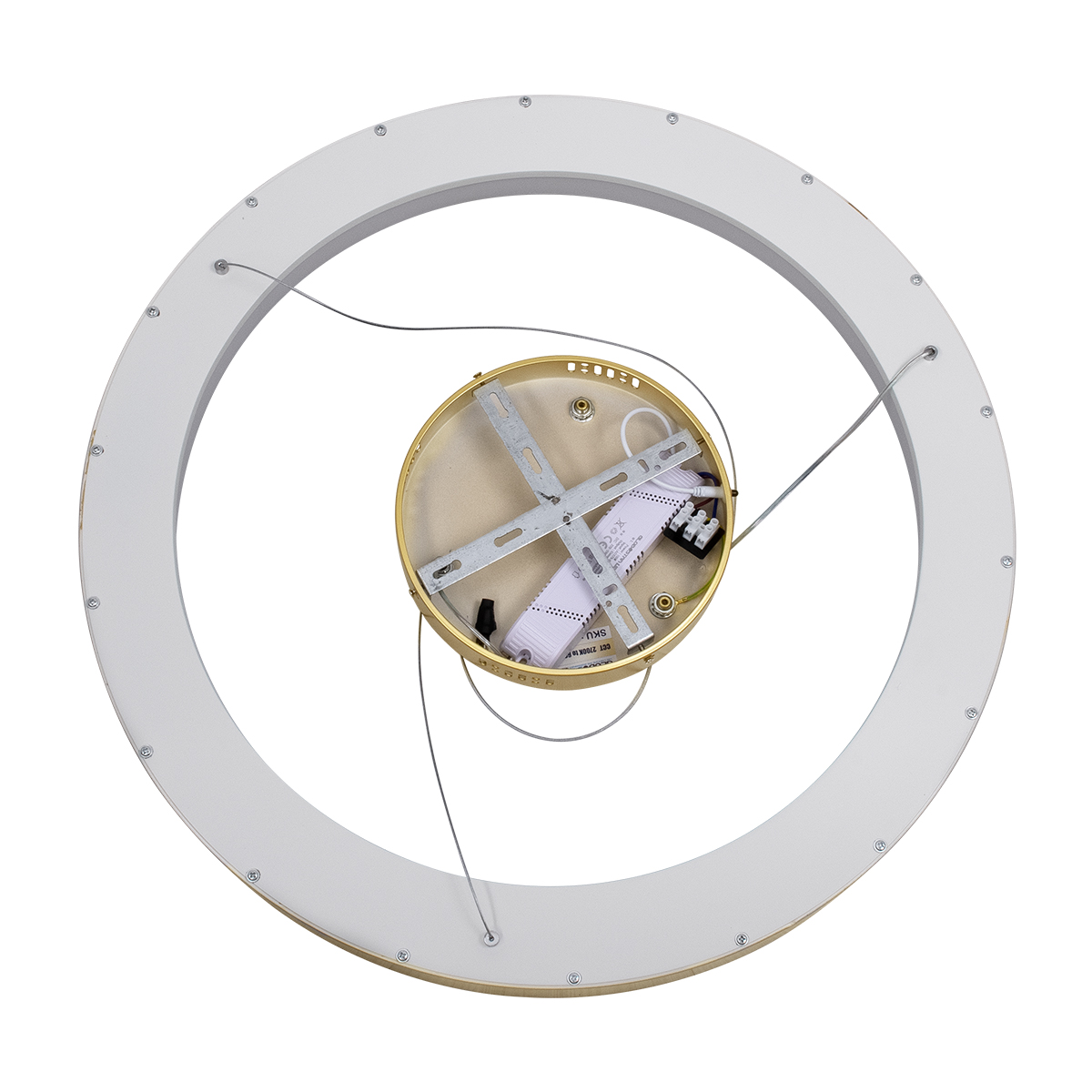 GLOBOSTAR® SALEM 61247 Μοντέρνο Κρεμαστό Φωτιστικό Οροφής LED 105W 12075lm 120° AC 220-240V IP20 Ρυθμιζόμενο Λευκό CCT με Χειριστήριο από 2700K έως 6000K Dimmable - Lumileds SMD Chip - Χρυσό - Μ60 x Π60 x Υ6cm - 3 Χρόνια Εγγύηση - Image 8