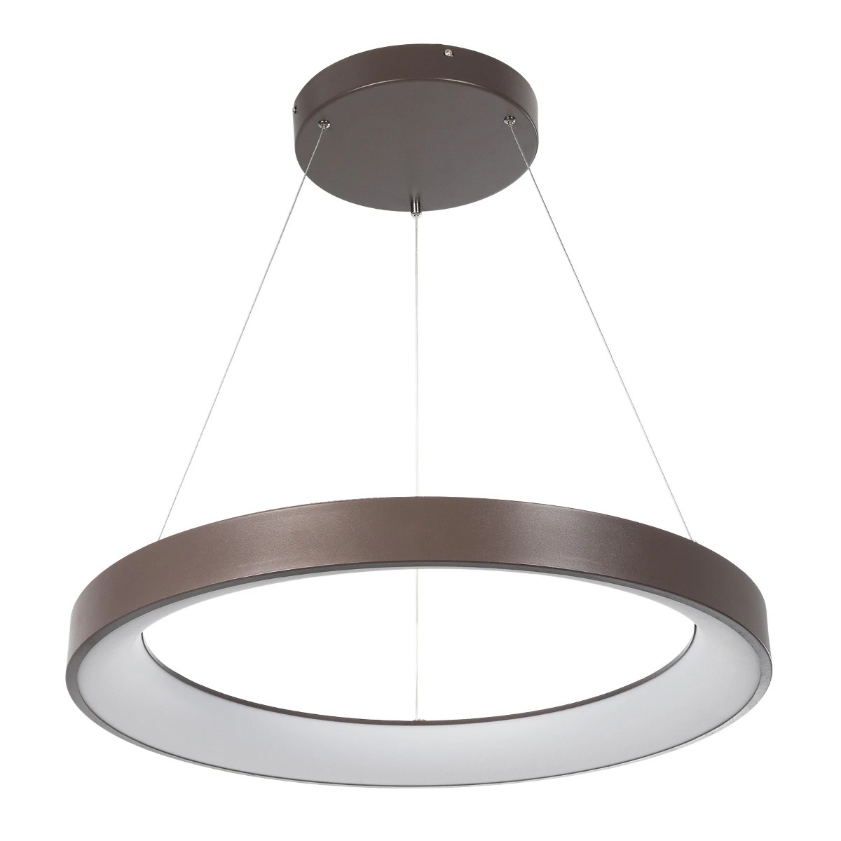 GLOBOSTAR® SALEM 61248 Μοντέρνο Κρεμαστό Φωτιστικό Οροφής LED 105W 12075lm 120° AC 220-240V IP20 Ρυθμιζόμενο Λευκό CCT με Χειριστήριο από 2700K έως 6000K Dimmable - Lumileds SMD Chip - Καφέ Ματ - Μ60 x Π60 x Υ6cm - 3 Χρόνια Εγγύηση - Image 2