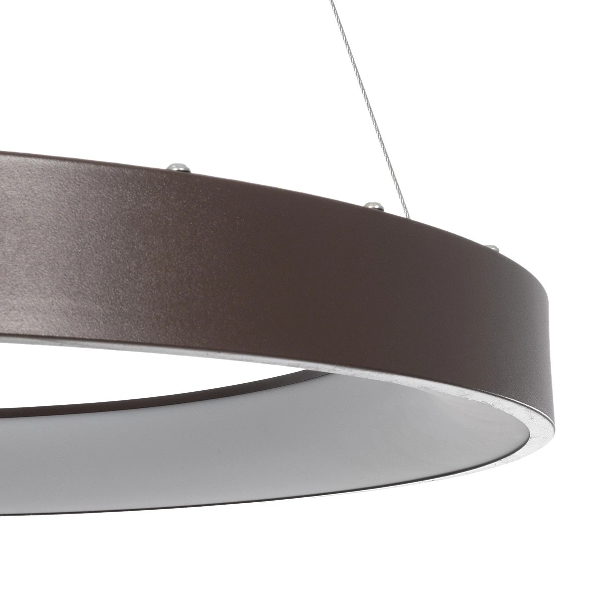 GLOBOSTAR® SALEM 61248 Μοντέρνο Κρεμαστό Φωτιστικό Οροφής LED 105W 12075lm 120° AC 220-240V IP20 Ρυθμιζόμενο Λευκό CCT με Χειριστήριο από 2700K έως 6000K Dimmable - Lumileds SMD Chip - Καφέ Ματ - Μ60 x Π60 x Υ6cm - 3 Χρόνια Εγγύηση - Image 5