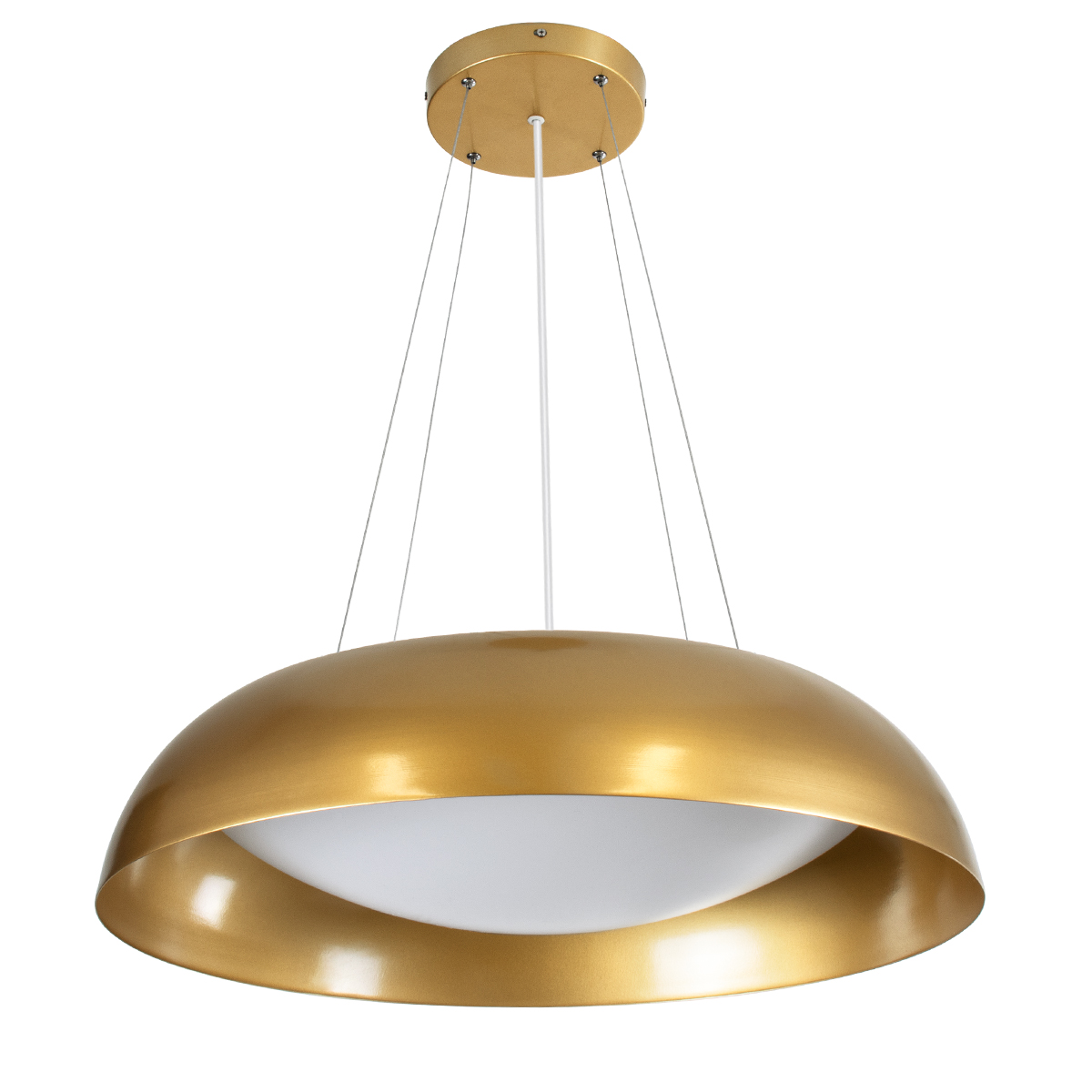 GLOBOSTAR® ANATOLIA 61270 Μοντέρνο Κρεμαστό Φωτιστικό Οροφής LED 75W 8625lm 120° AC 220-240V IP20 Ρυθμιζόμενο Λευκό CCT με Χειριστήριο από 2700K έως 6000K Dimmable - Lumileds SMD Chip - Χρυσό - Μ60 x Π60 x Υ12.5cm - 3 Χρόνια Εγγύηση - Image 3