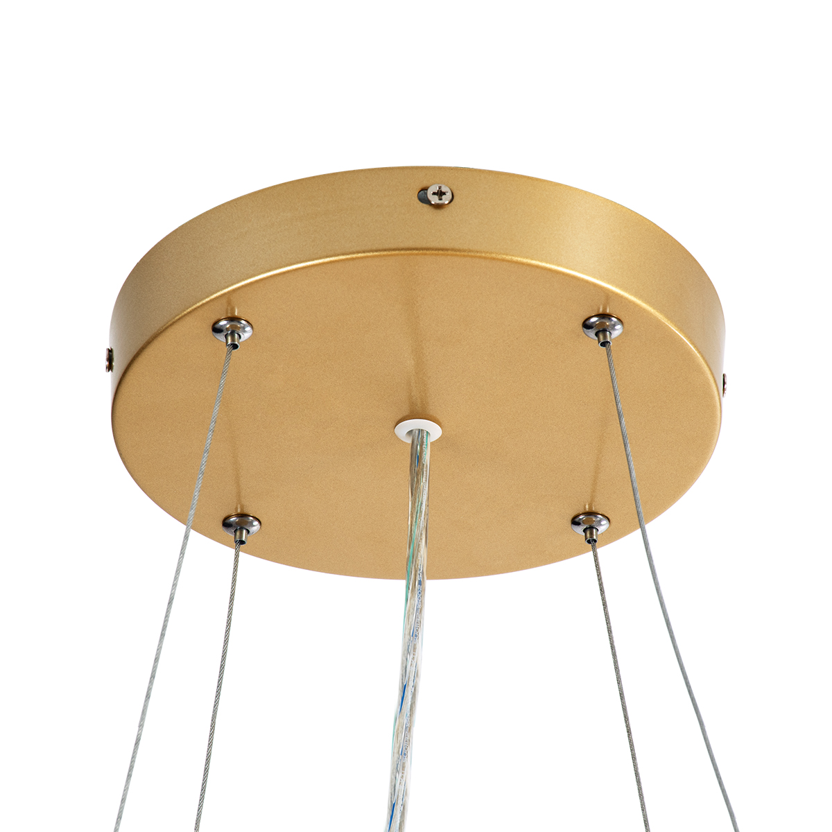 GLOBOSTAR® ANATOLIA 61270 Μοντέρνο Κρεμαστό Φωτιστικό Οροφής LED 75W 8625lm 120° AC 220-240V IP20 Ρυθμιζόμενο Λευκό CCT με Χειριστήριο από 2700K έως 6000K Dimmable - Lumileds SMD Chip - Χρυσό - Μ60 x Π60 x Υ12.5cm - 3 Χρόνια Εγγύηση - Image 7