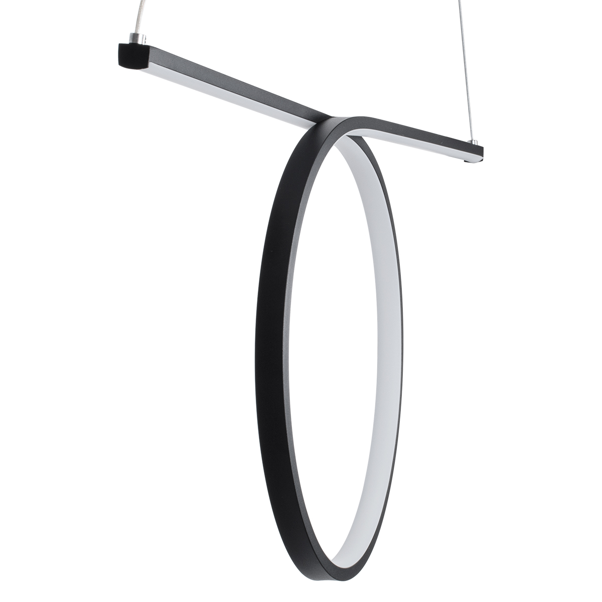 GLOBOSTAR® ROME 61294 Μοντέρνο Κρεμαστό Φωτιστικό Οροφής LED 24W 2640lm 200° AC 220-240V IP20 Ρυθμιζόμενο Λευκό CCT με On/Off 2700K/4500K/6000K - Lumileds SMD Chip - Μαύρο Ματ - Μ65.5 x Π4 x Υ33cm - 3 Χρόνια Εγγύηση - Image 7