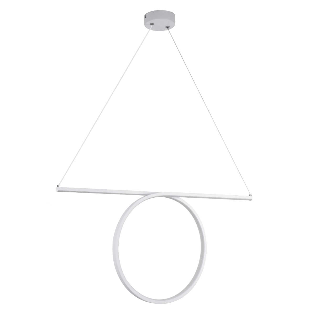 GLOBOSTAR® ROME 61295 Μοντέρνο Κρεμαστό Φωτιστικό Οροφής LED 24W 2640lm 200° AC 220-240V IP20 Ρυθμιζόμενο Λευκό CCT με On/Off 2700K/4500K/6000K - Lumileds SMD Chip - Λευκό Ματ - Μ65.5 x Π4 x Υ33cm - 3 Χρόνια Εγγύηση - Image 3