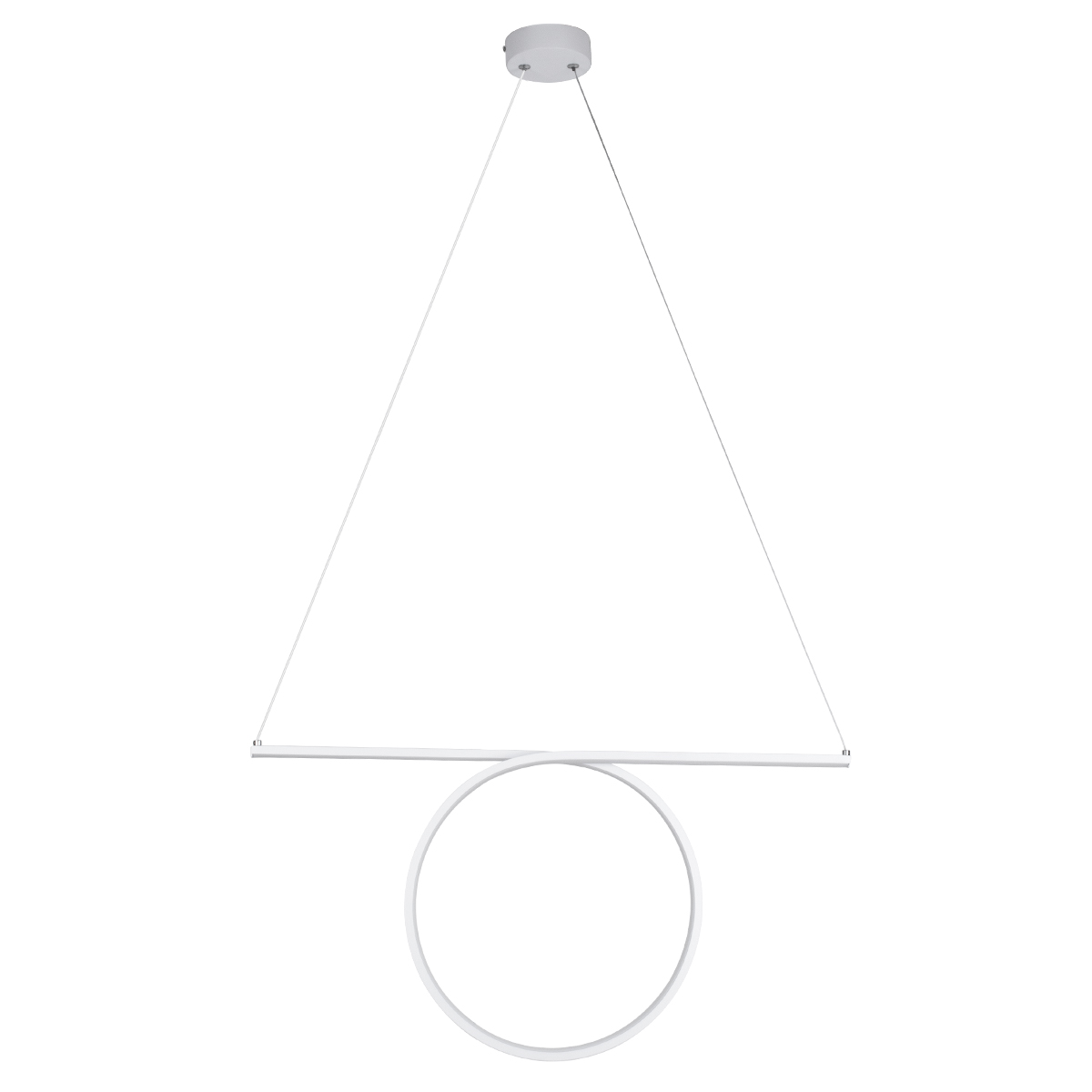 GLOBOSTAR® ROME 61295 Μοντέρνο Κρεμαστό Φωτιστικό Οροφής LED 24W 2640lm 200° AC 220-240V IP20 Ρυθμιζόμενο Λευκό CCT με On/Off 2700K/4500K/6000K - Lumileds SMD Chip - Λευκό Ματ - Μ65.5 x Π4 x Υ33cm - 3 Χρόνια Εγγύηση - Image 4