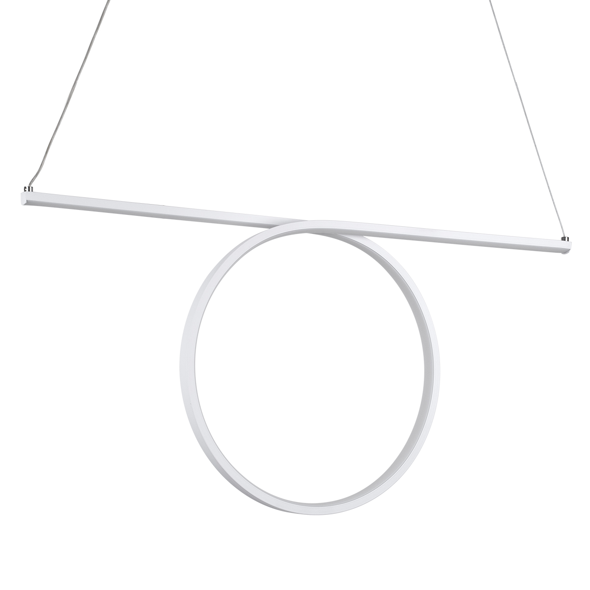 GLOBOSTAR® ROME 61295 Μοντέρνο Κρεμαστό Φωτιστικό Οροφής LED 24W 2640lm 200° AC 220-240V IP20 Ρυθμιζόμενο Λευκό CCT με On/Off 2700K/4500K/6000K - Lumileds SMD Chip - Λευκό Ματ - Μ65.5 x Π4 x Υ33cm - 3 Χρόνια Εγγύηση - Image 5
