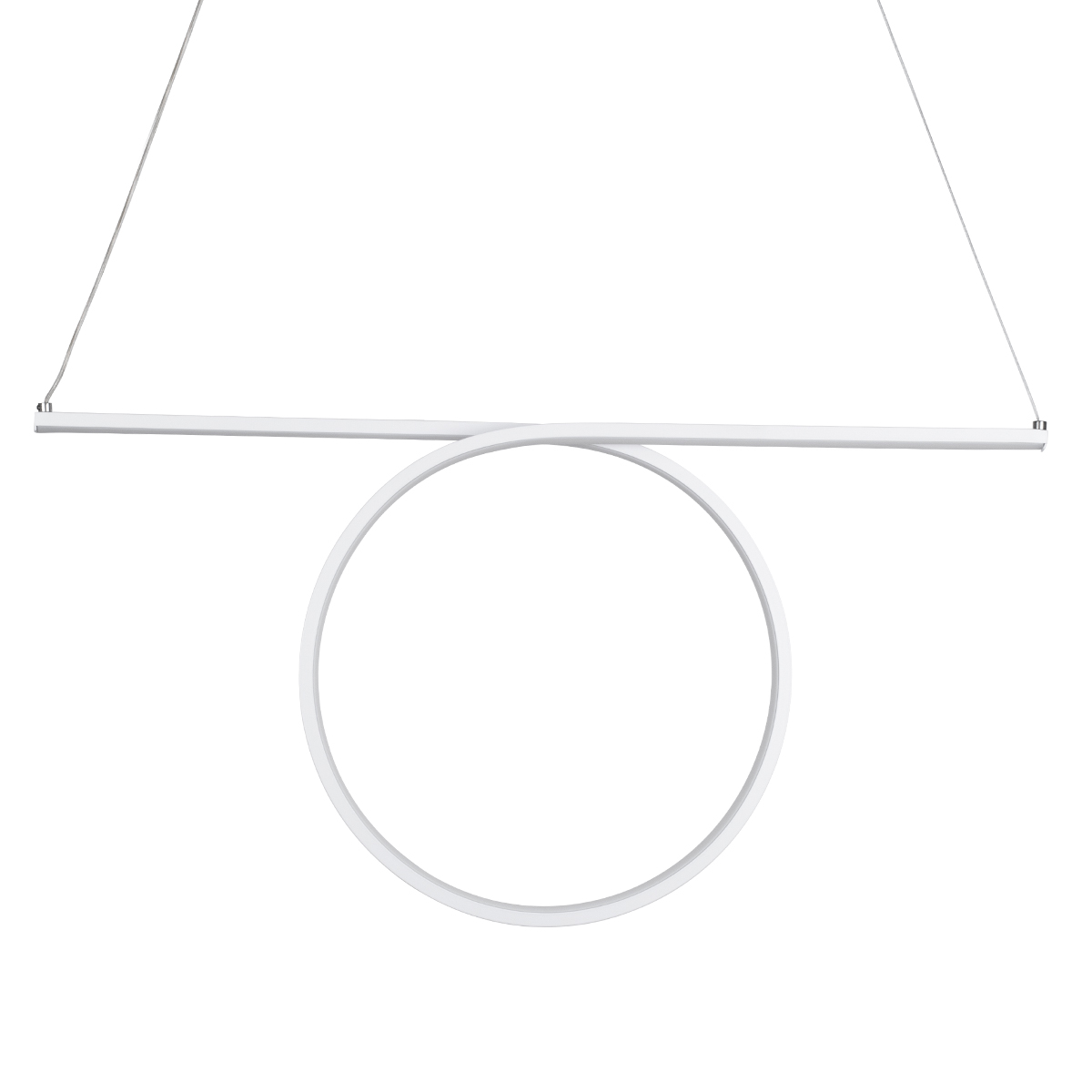 GLOBOSTAR® ROME 61295 Μοντέρνο Κρεμαστό Φωτιστικό Οροφής LED 24W 2640lm 200° AC 220-240V IP20 Ρυθμιζόμενο Λευκό CCT με On/Off 2700K/4500K/6000K - Lumileds SMD Chip - Λευκό Ματ - Μ65.5 x Π4 x Υ33cm - 3 Χρόνια Εγγύηση - Image 6
