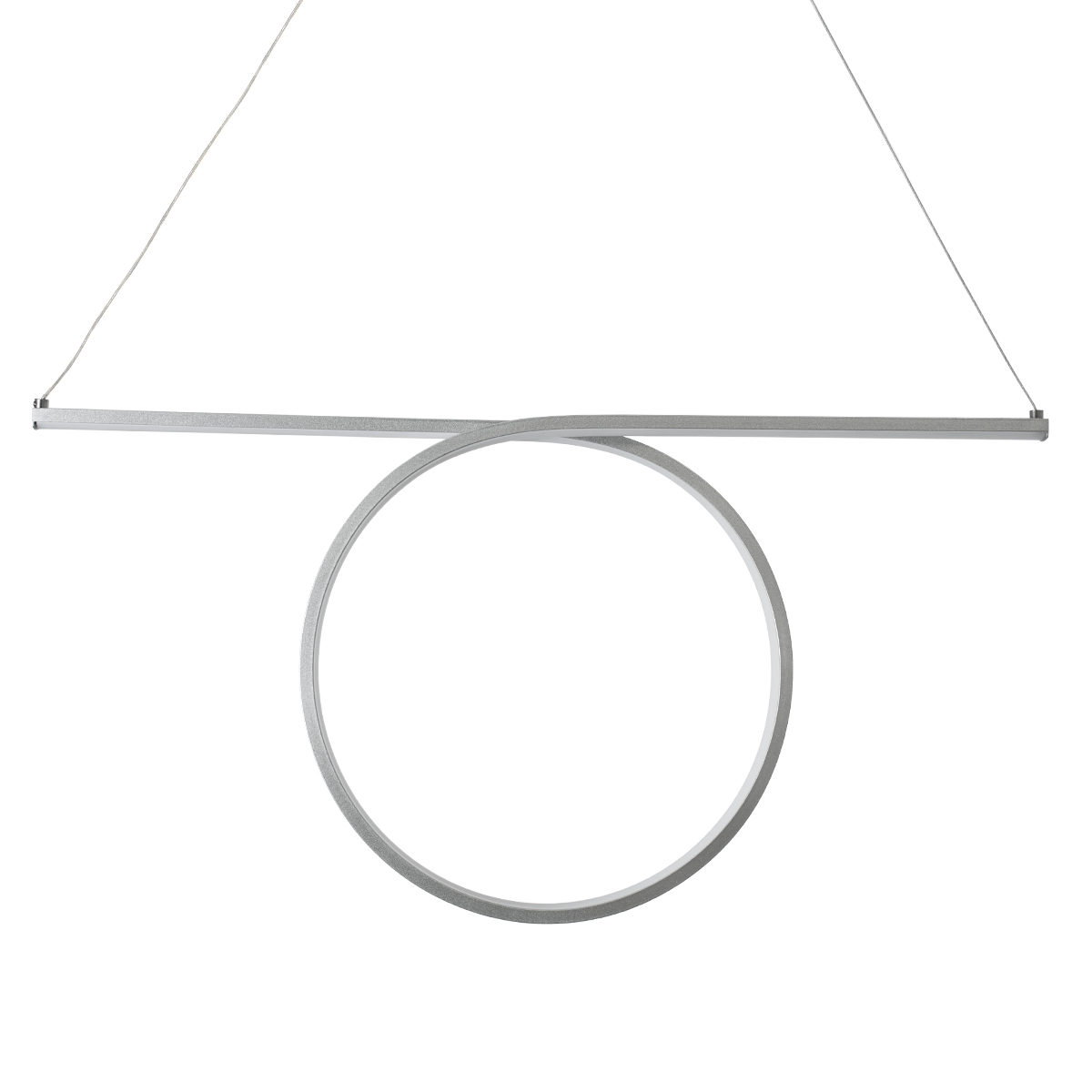 GLOBOSTAR® ROME 61296 Μοντέρνο Κρεμαστό Φωτιστικό Οροφής LED 24W 2640lm 200° AC 220-240V IP20 Ρυθμιζόμενο Λευκό CCT με On/Off 2700K/4500K/6000K - Lumileds SMD Chip - Νίκελ Βούρτσας - Μ65.5 x Π4 x Υ33cm - 3 Χρόνια Εγγύηση - Image 6
