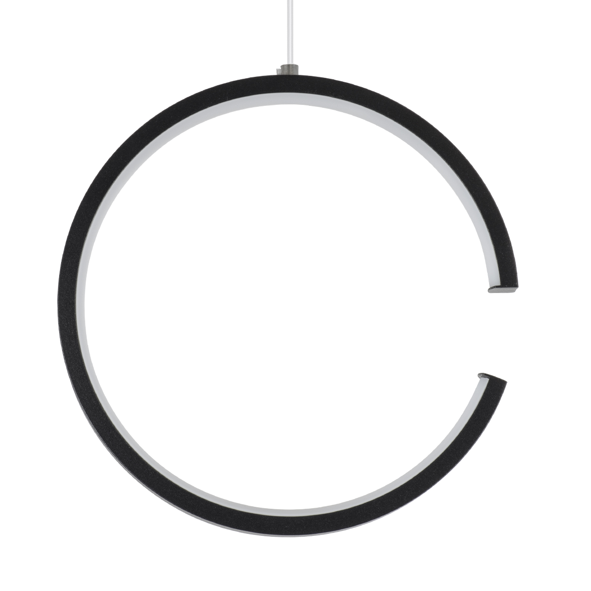 GLOBOSTAR® CEROBA 61306 Μοντέρνο Κρεμαστό Φωτιστικό Οροφής LED 12W 1320lm 360° AC 220-240V IP20 Ρυθμιζόμενο Λευκό CCT με On/Off 2700K/4500K/6000K - Lumileds SMD Chip - Μαύρο Ματ - Μ22 x Π2 x Υ22cm - 3 Χρόνια Εγγύηση - Image 6