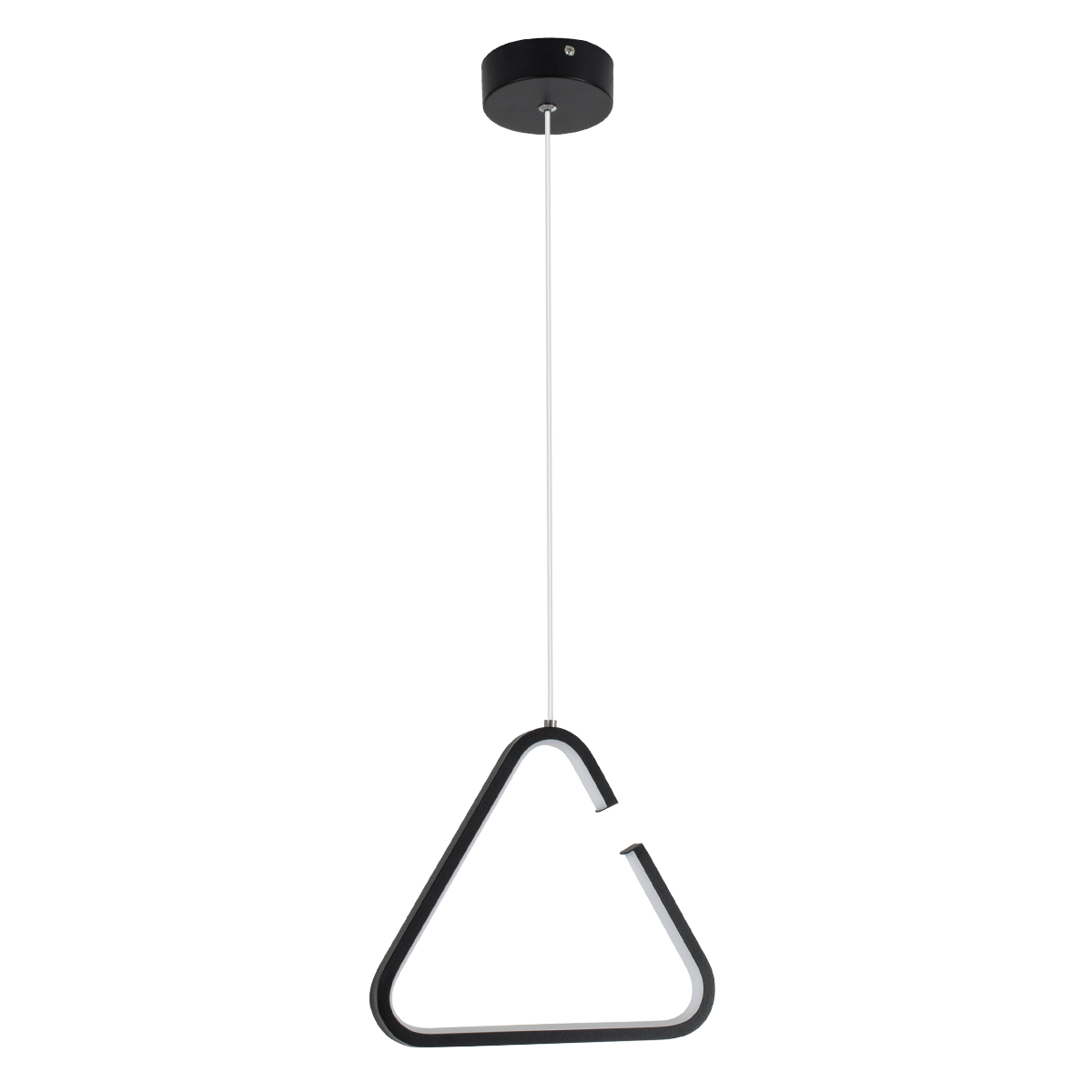 GLOBOSTAR® CEROBA 61307 Μοντέρνο Κρεμαστό Φωτιστικό Οροφής LED 12W 1320lm 360° AC 220-240V IP20 Ρυθμιζόμενο Λευκό CCT με On/Off 2700K/4500K/6000K - Lumileds SMD Chip - Μαύρο Ματ - Μ22 x Π2 x Υ22cm - 3 Χρόνια Εγγύηση - Image 4