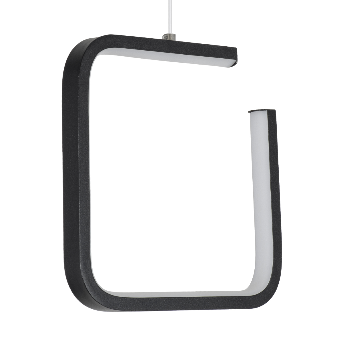 GLOBOSTAR® CEROBA 61308 Μοντέρνο Κρεμαστό Φωτιστικό Οροφής LED 12W 1320lm 360° AC 220-240V IP20 Ρυθμιζόμενο Λευκό CCT με On/Off 2700K/4500K/6000K - Lumileds SMD Chip - Μαύρο Ματ - Μ22 x Π2 x Υ22cm - 3 Χρόνια Εγγύηση - Image 3