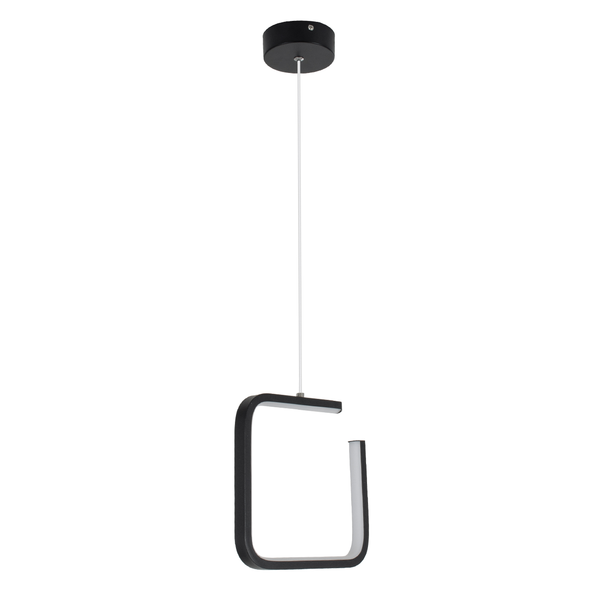 GLOBOSTAR® CEROBA 61308 Μοντέρνο Κρεμαστό Φωτιστικό Οροφής LED 12W 1320lm 360° AC 220-240V IP20 Ρυθμιζόμενο Λευκό CCT με On/Off 2700K/4500K/6000K - Lumileds SMD Chip - Μαύρο Ματ - Μ22 x Π2 x Υ22cm - 3 Χρόνια Εγγύηση - Image 4