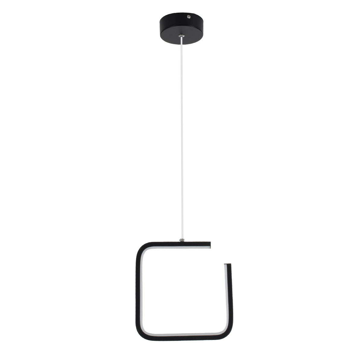 GLOBOSTAR® CEROBA 61308 Μοντέρνο Κρεμαστό Φωτιστικό Οροφής LED 12W 1320lm 360° AC 220-240V IP20 Ρυθμιζόμενο Λευκό CCT με On/Off 2700K/4500K/6000K - Lumileds SMD Chip - Μαύρο Ματ - Μ22 x Π2 x Υ22cm - 3 Χρόνια Εγγύηση - Image 5