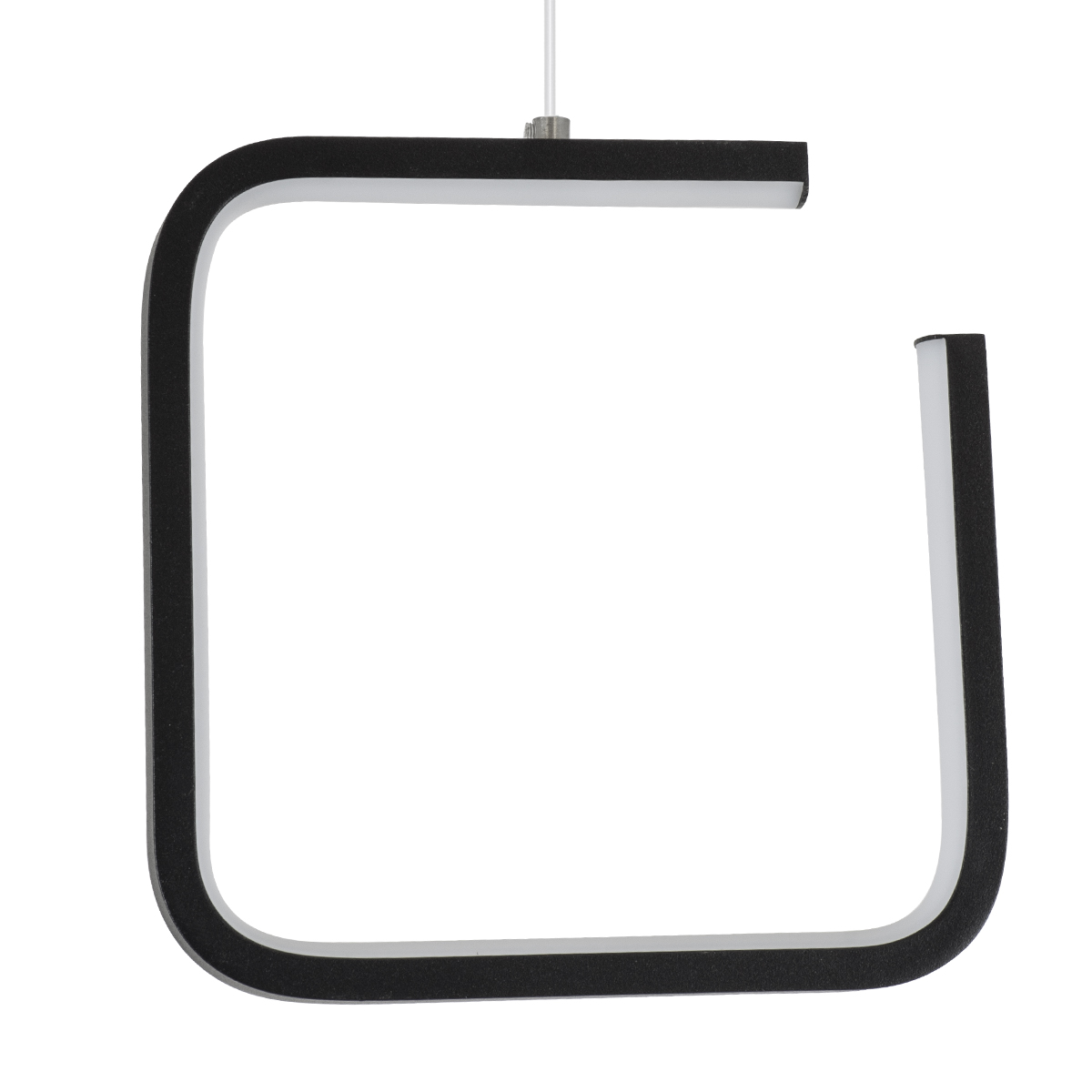 GLOBOSTAR® CEROBA 61308 Μοντέρνο Κρεμαστό Φωτιστικό Οροφής LED 12W 1320lm 360° AC 220-240V IP20 Ρυθμιζόμενο Λευκό CCT με On/Off 2700K/4500K/6000K - Lumileds SMD Chip - Μαύρο Ματ - Μ22 x Π2 x Υ22cm - 3 Χρόνια Εγγύηση - Image 6