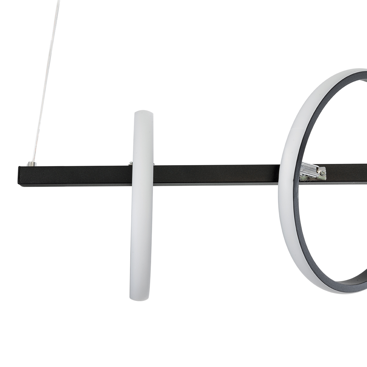 GLOBOSTAR® CIRCOLARE 61319 Μοντέρνο Κρεμαστό Φωτιστικό Οροφής LED 75W 7500lm 360° AC 220-240V IP20 Ρυθμιζόμενο Λευκό CCT με Χειριστήριο από 2700K έως 6000K Dimmable - Lumileds SMD Chip - Μαύρο Ματ - Μ120 x Π25 x Υ25cm - 3 Χρόνια Εγγύηση - Image 7