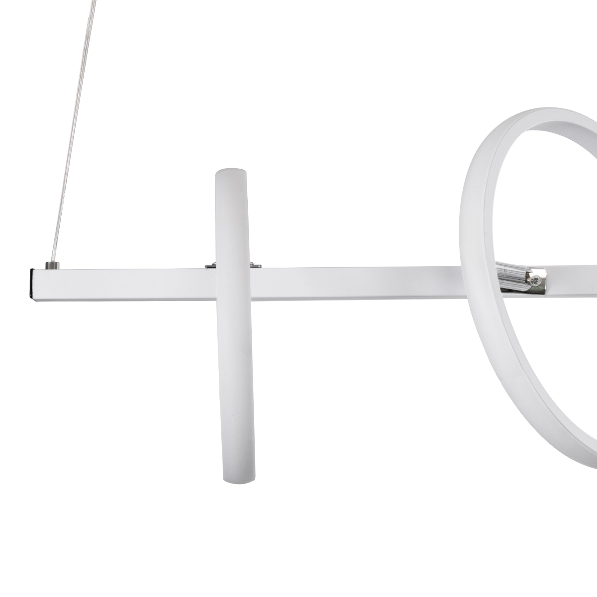 GLOBOSTAR® CIRCOLARE 61320 Μοντέρνο Κρεμαστό Φωτιστικό Οροφής LED 75W 8400lm 360° AC 220-240V IP20 Ρυθμιζόμενο Λευκό CCT με Χειριστήριο από 2700K έως 6000K Dimmable - Lumileds SMD Chip - Λευκό Ματ - Μ120 x Π25 x Υ25cm - 3 Χρόνια Εγγύηση - Image 7