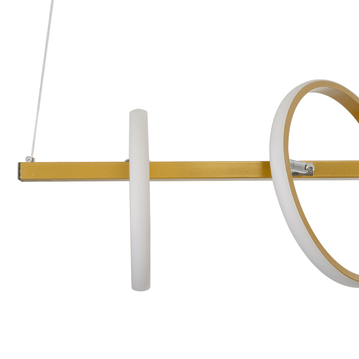 GLOBOSTAR® CIRCOLARE 61322 Μοντέρνο Κρεμαστό Φωτιστικό Οροφής LED 75W 8400lm 360° AC 220-240V IP20 Ρυθμιζόμενο Λευκό CCT με Χειριστήριο από 2700K έως 6000K Dimmable - Lumileds SMD Chip - Χρυσό - Μ120 x Π25 x Υ25cm - 3 Χρόνια Εγγύηση - Image 7
